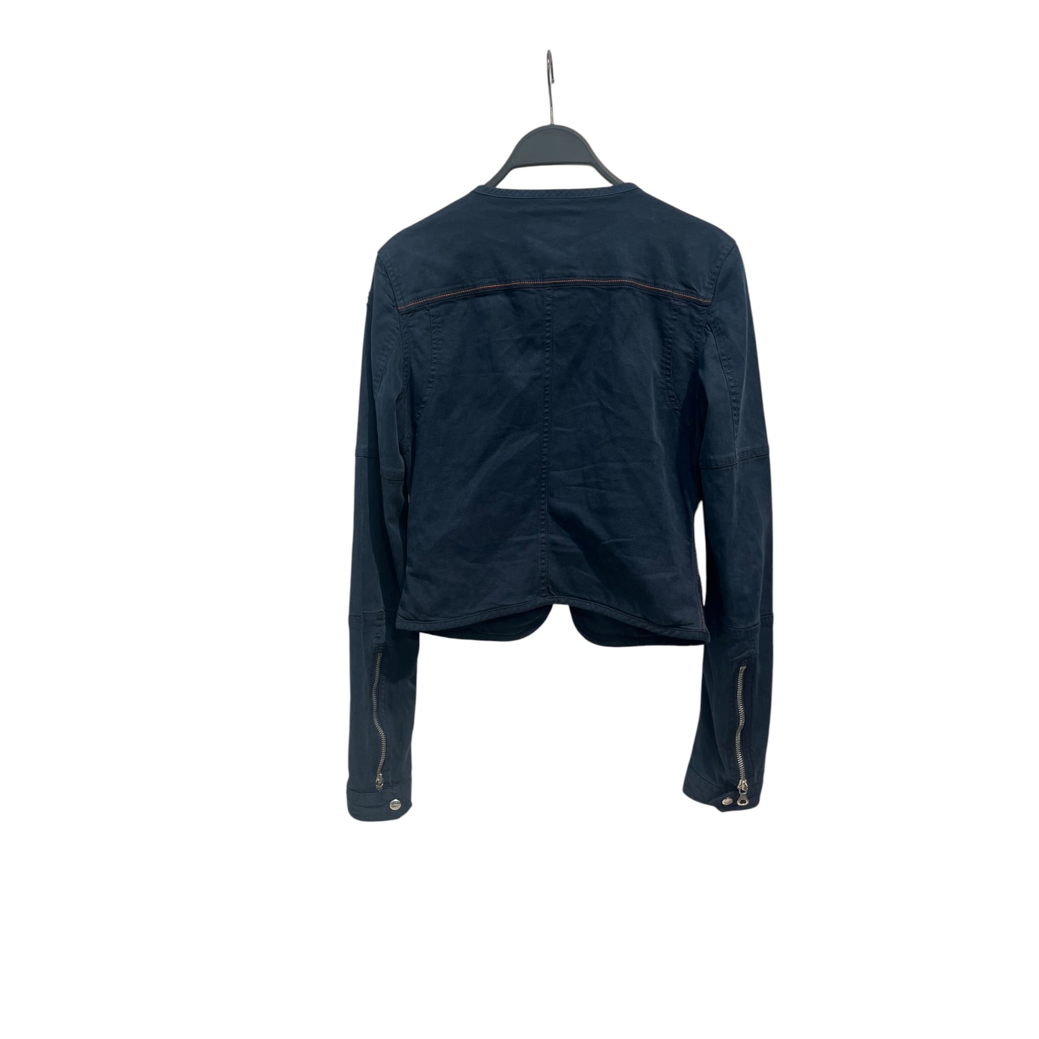 DIESEL/Jacket/40/Cotton/NVY/NAVY MOTO JACKET view 2