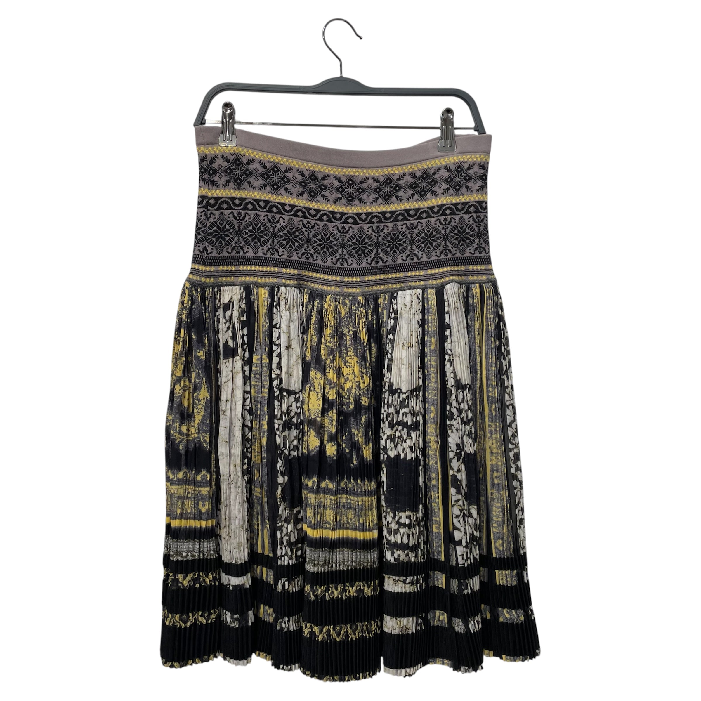 Jean Paul Gaultier/Long Skirt/L/All Over Print/Silk/YEL/Midi Length/maille femme view 2