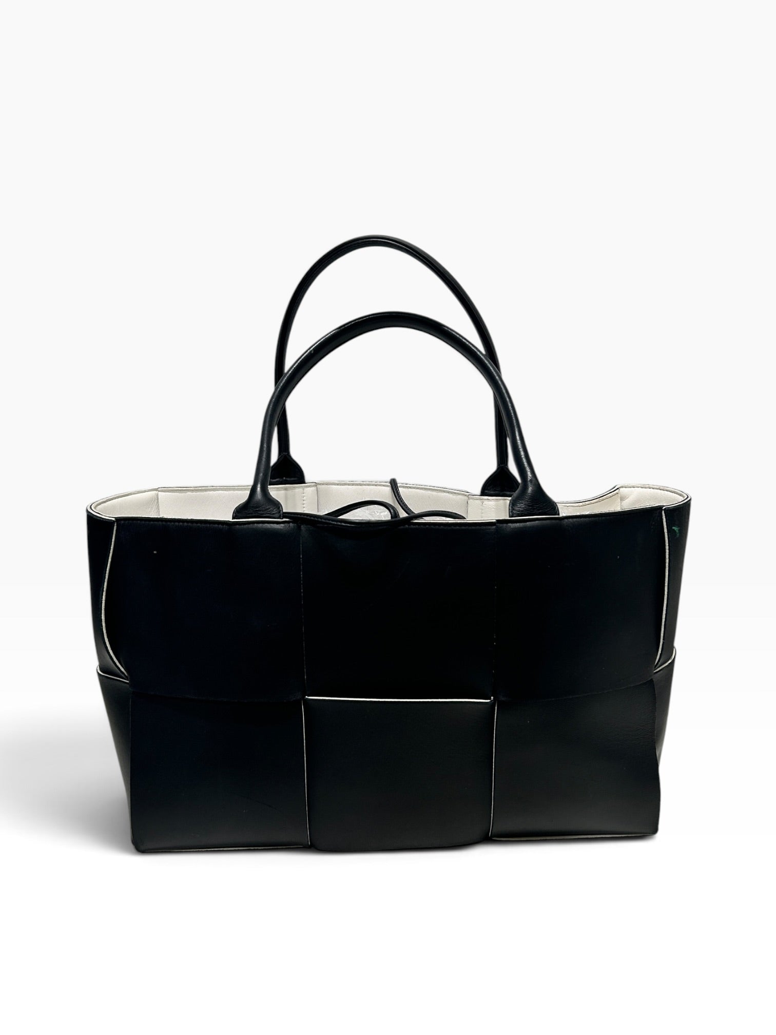 BOTTEGA VENETA/Tote Bag/Leather/BLK/ARCO WOVEN SHOULDER TOTE view 1