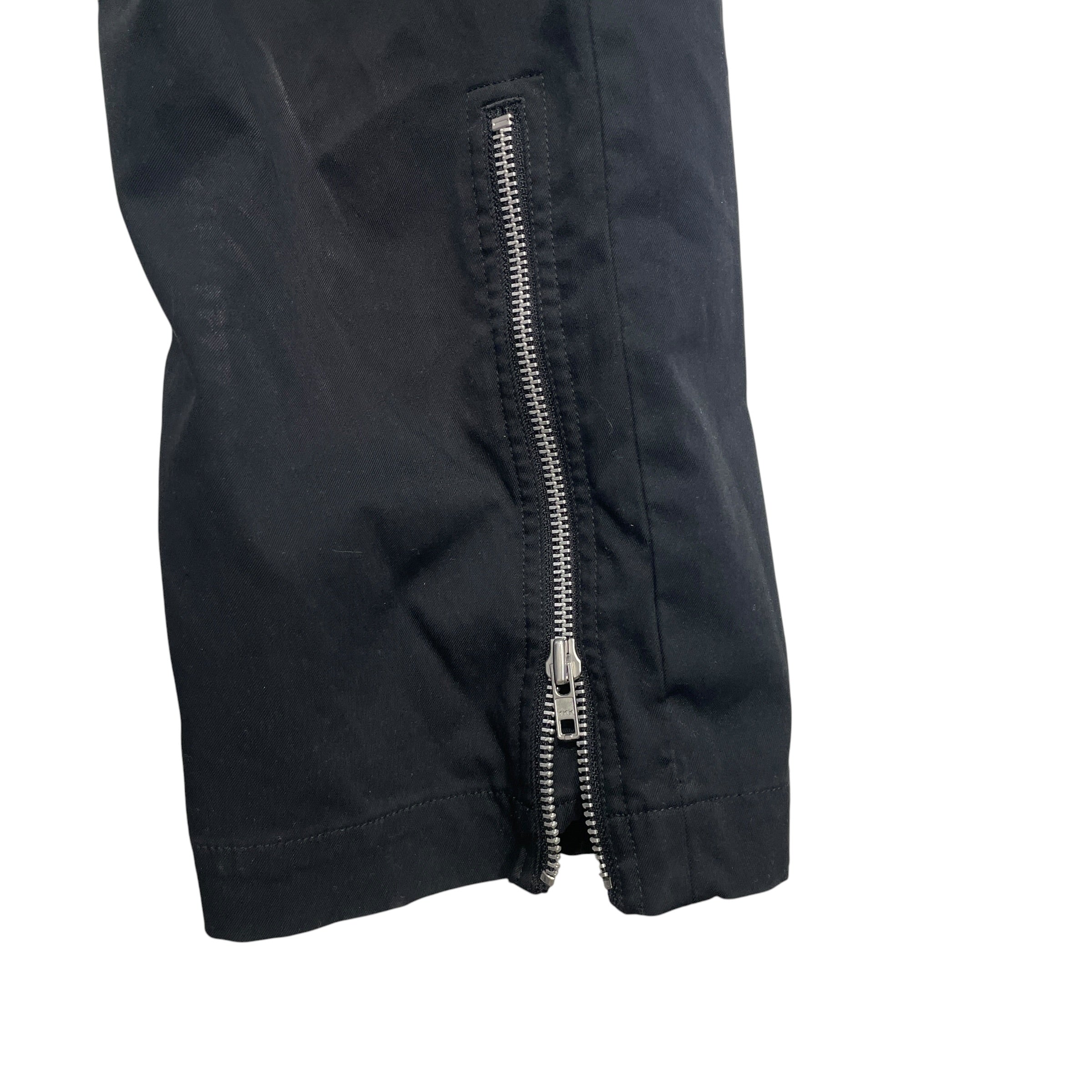 BLACK COMME des GARCONS/Pants/L/Cotton/BLK/BOTTOM ZIPPERS view 3