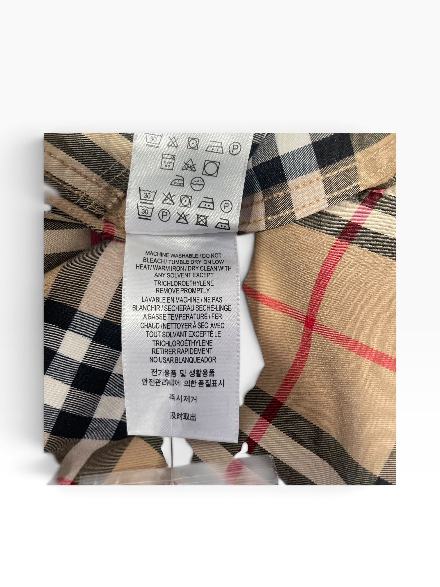 BURBERRY LONDON/LS Dress/6/Plaid/Cotton/BEG/Check Belted Dress view 6