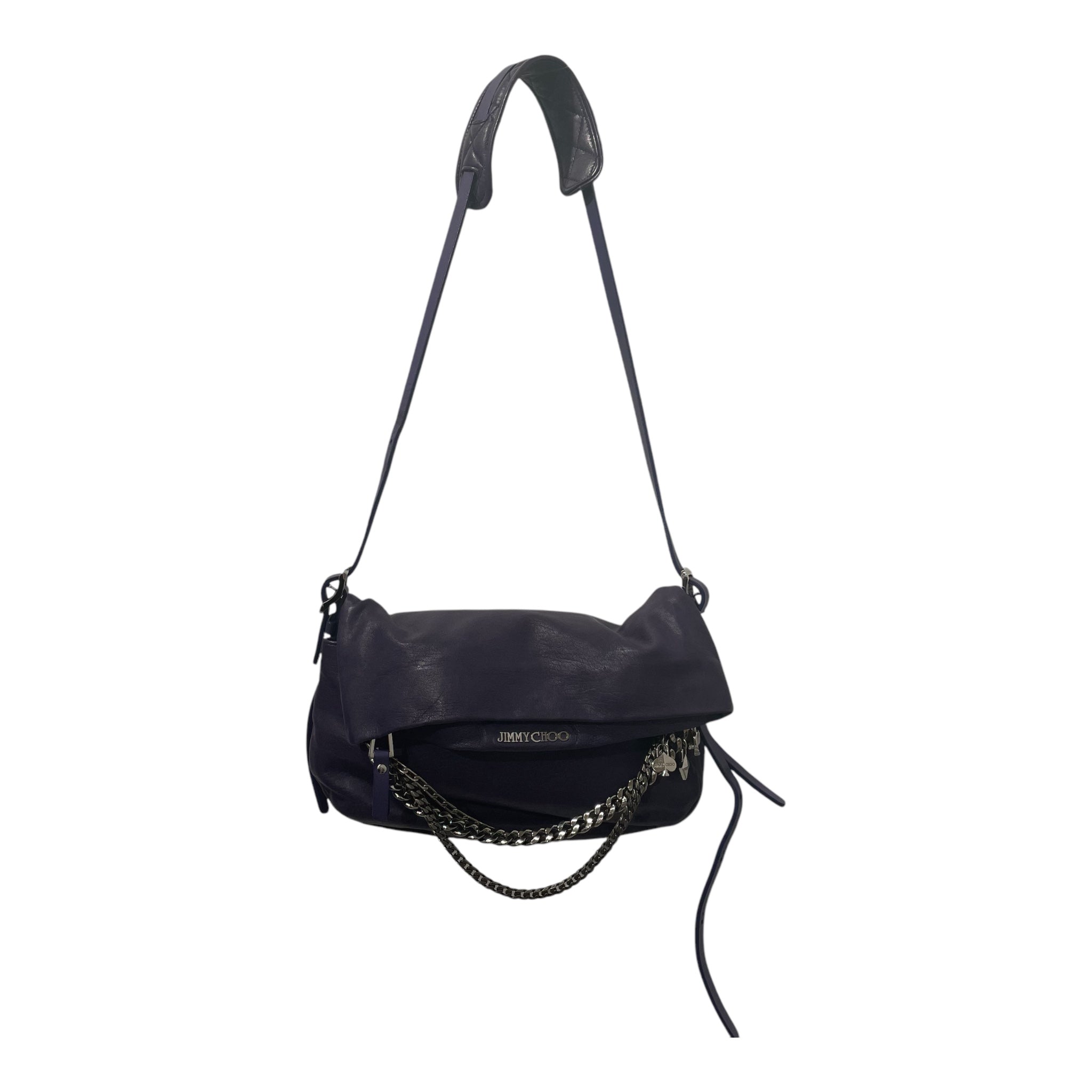 JIMMY CHOO/Cross Body Bag/S/Leather/PPL/LEATHER BIKER CROSSBODY view 1