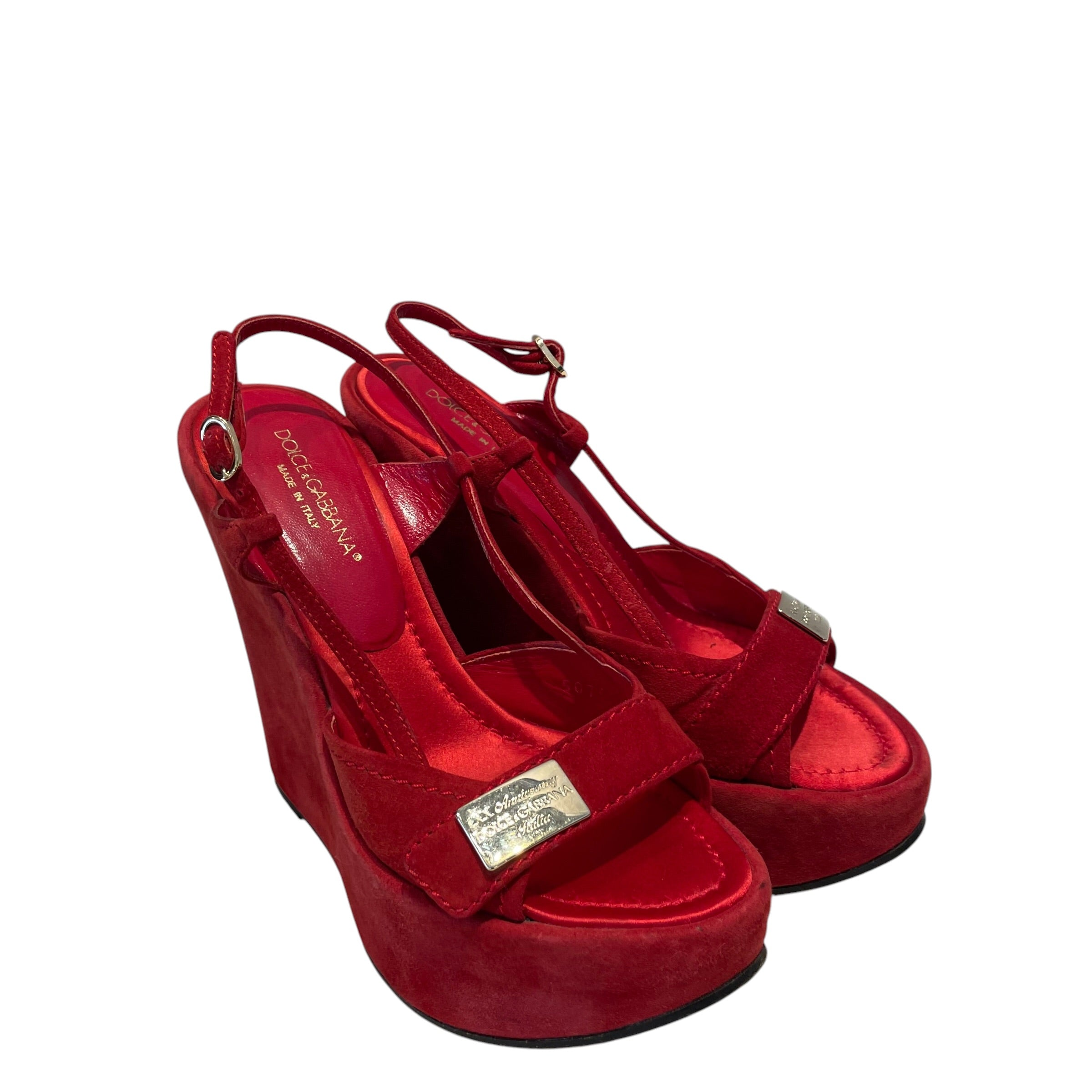 DOLCE&GABBANA/Heels/EU 36/Suede/RED/Vintage D&G view 1
