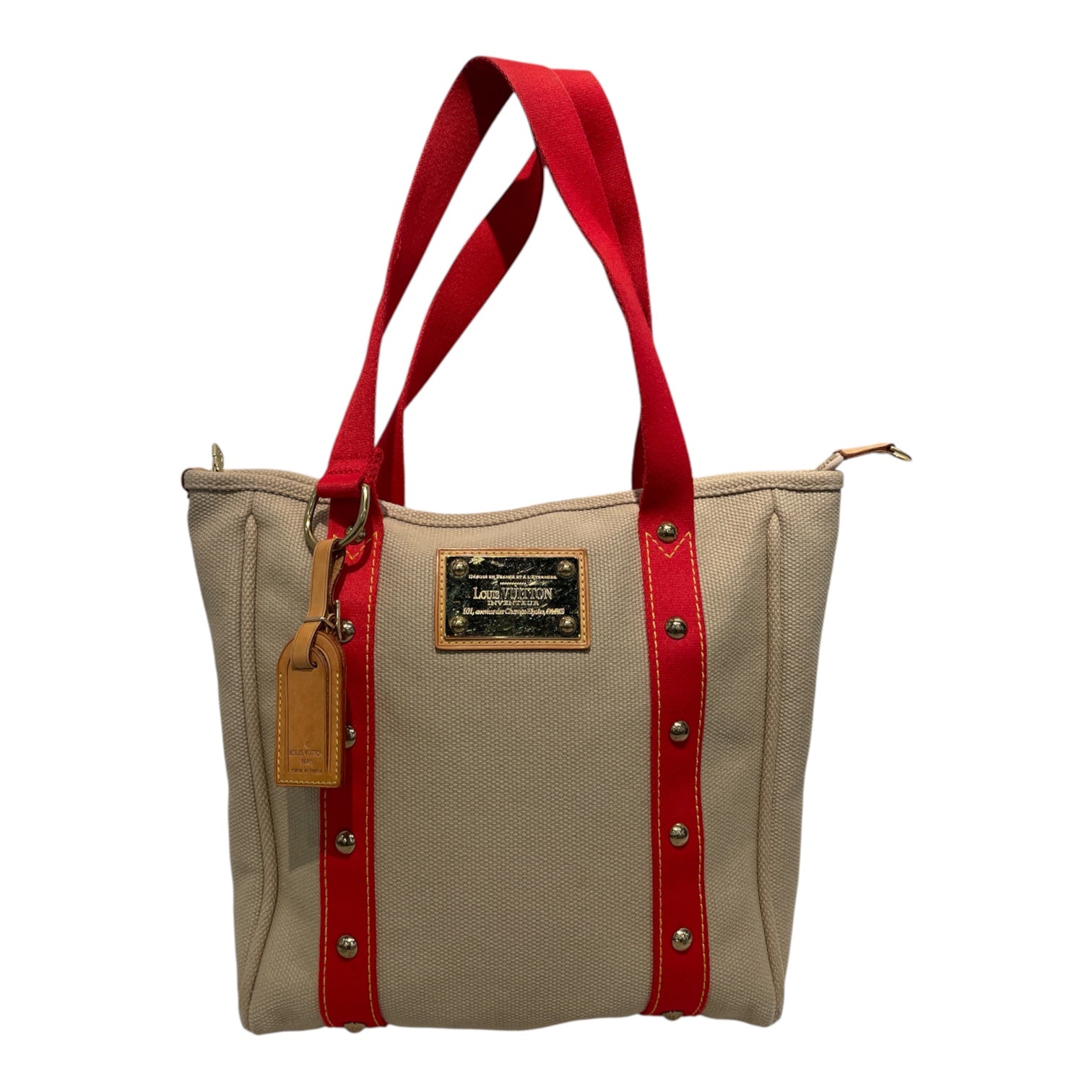 LOUIS VUITTON/Hand Bag/Cotton/BEG/cabas tote bag view 1