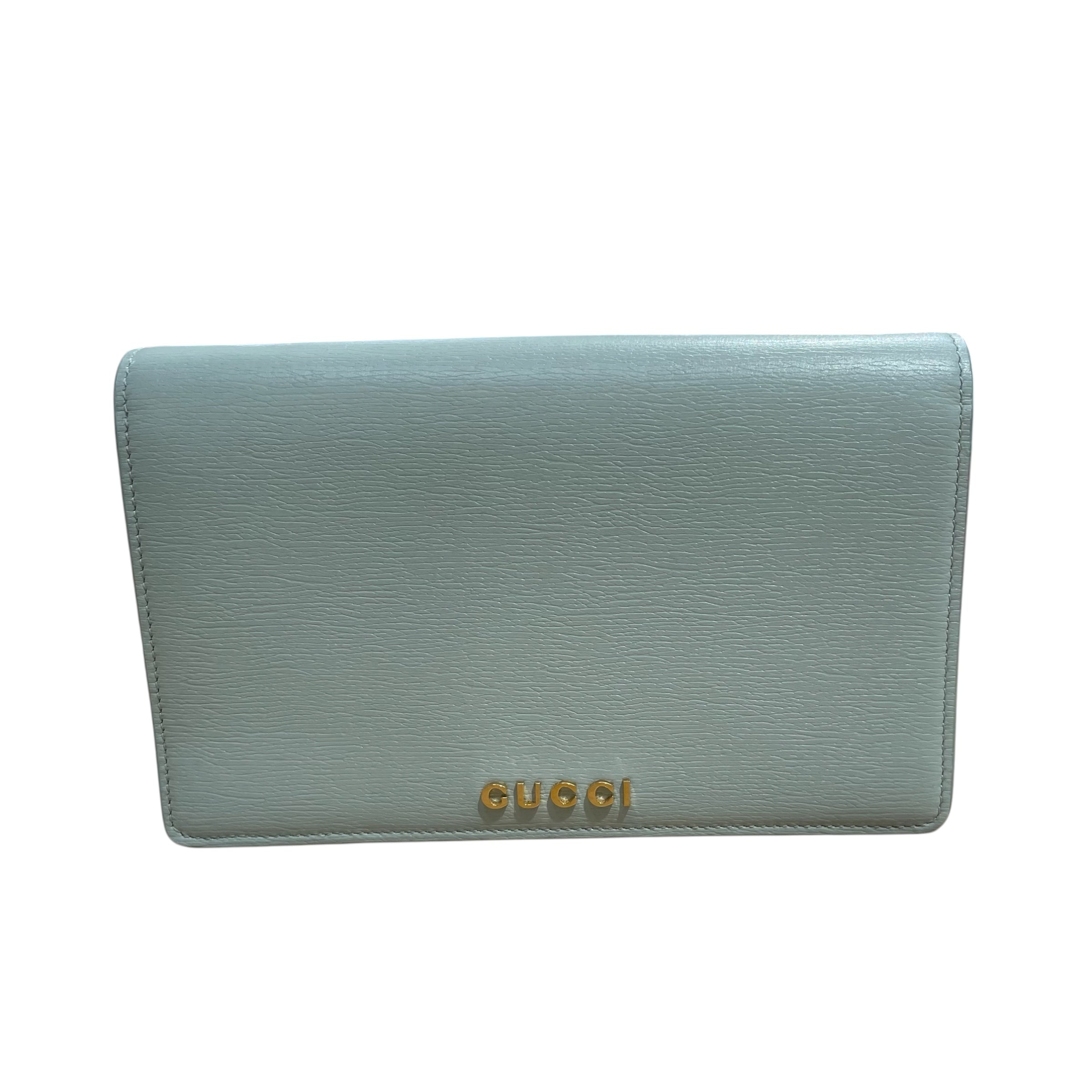 GUCCI/Cross Body Bag/Leather/BLU/Marmont wallet on chain view 3