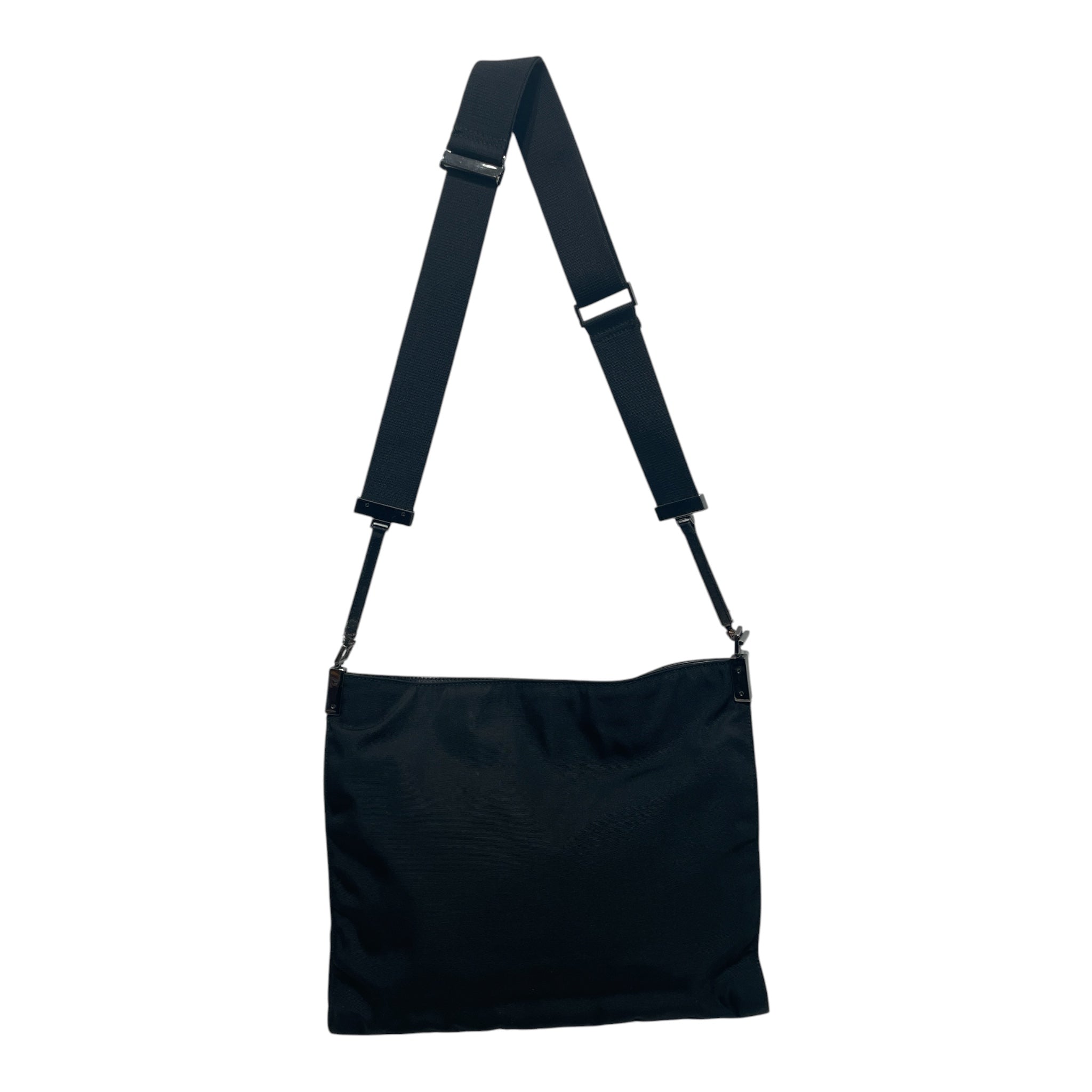 GUCCI/Cross Body Bag/Nylon/BLK/FRONT POCKET SHOULDER TOTE view 2