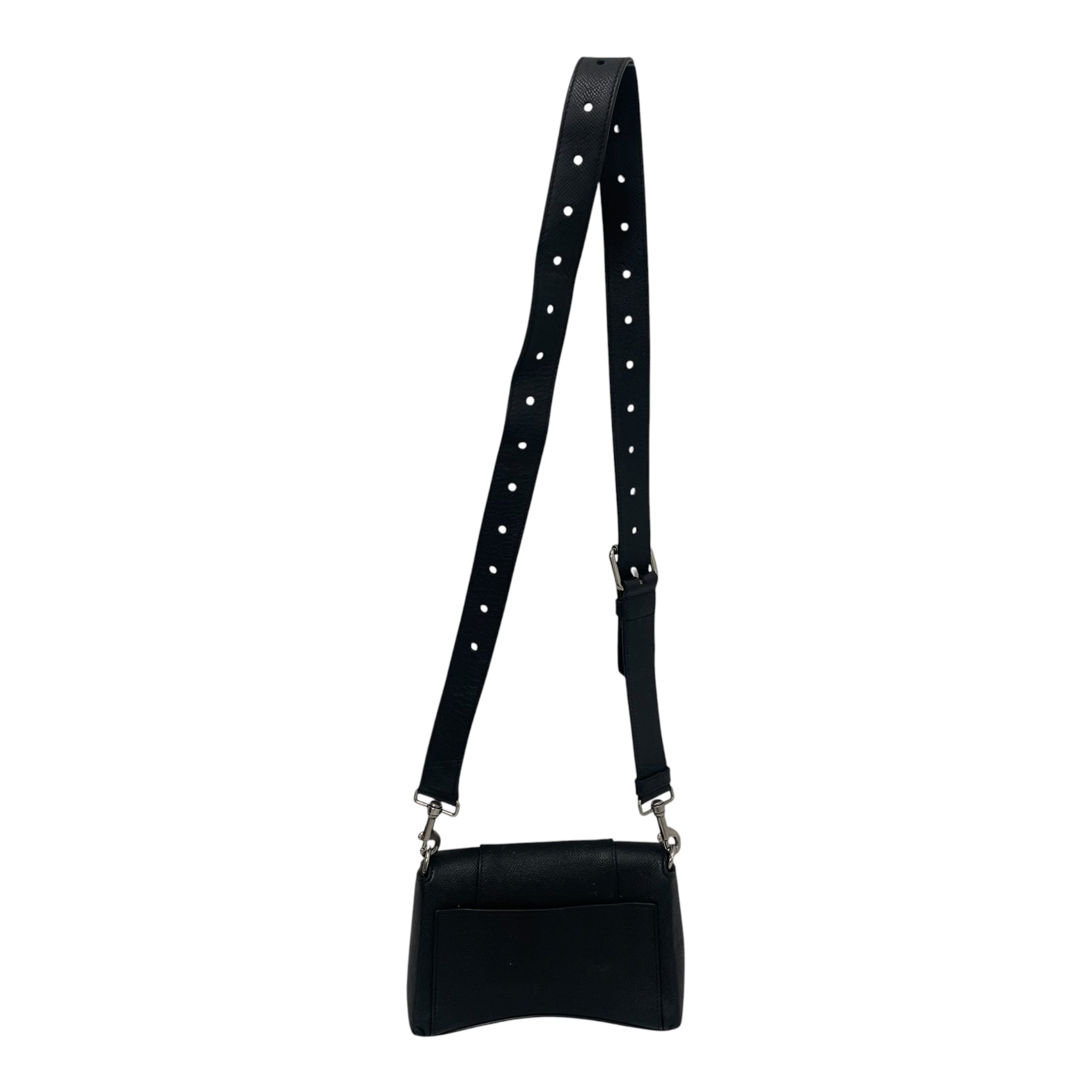 BALENCIAGA/Cross Body Bag/Leather/BLK/belt strap view 2