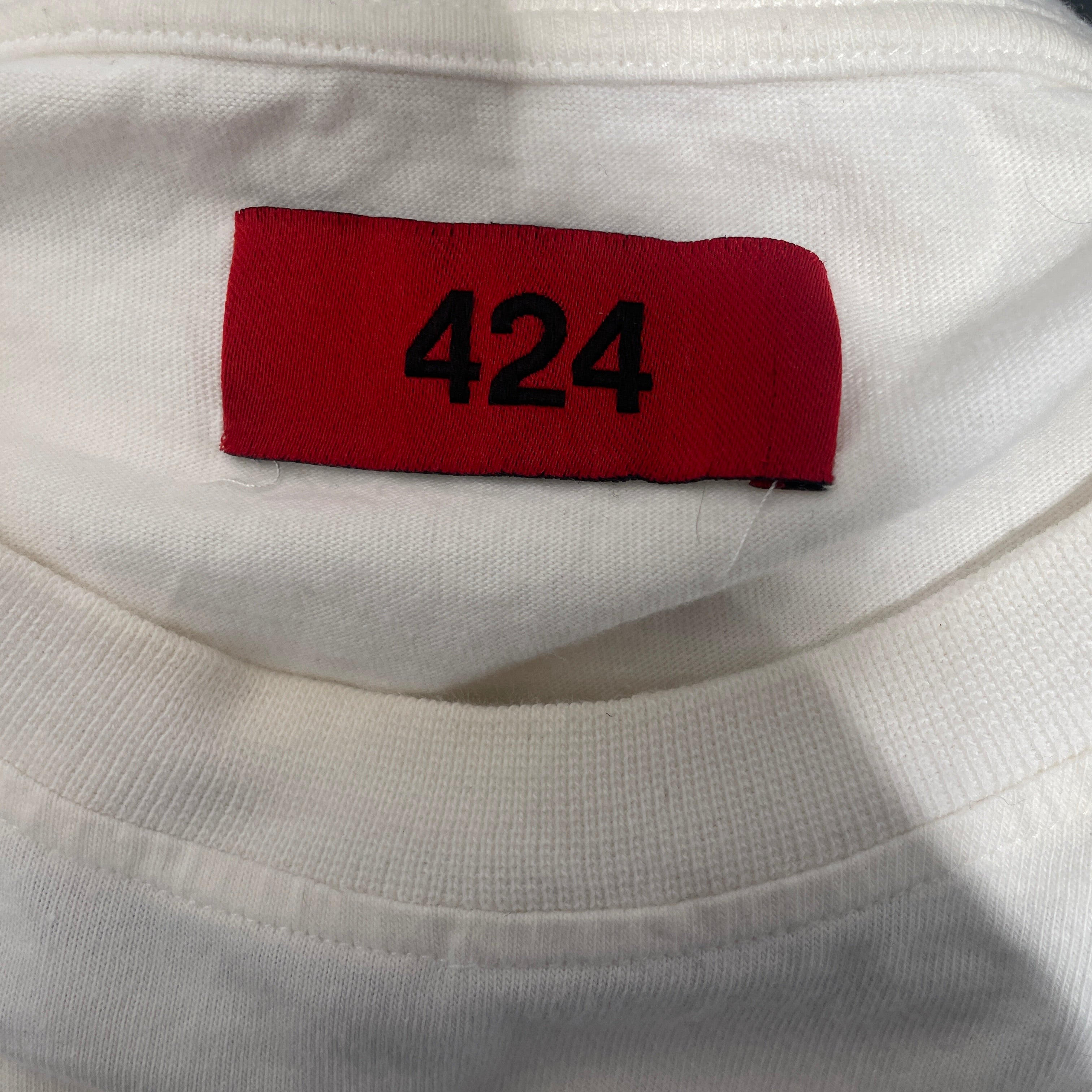 424(FourTwoFour)/T-Shirt/L/Cotton/WHT/MIRROR COMICS view 3