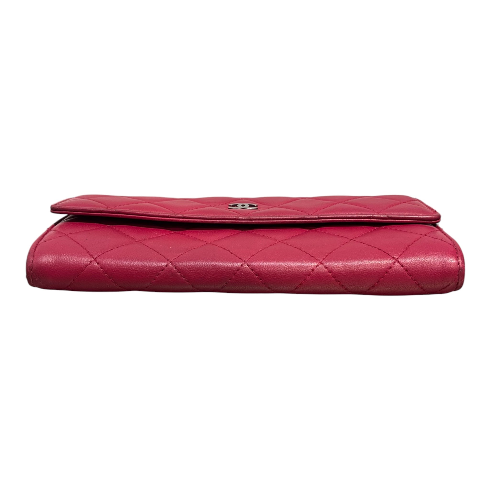 CHANEL/Long Wallet/Leather/RED/RED LAMBSKIN WALLET view 3