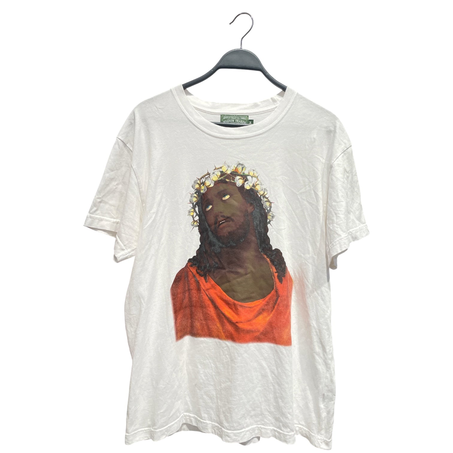 DENIM TEARS/T-Shirt/M/Cotton/WHT/JESUS TEE view 1
