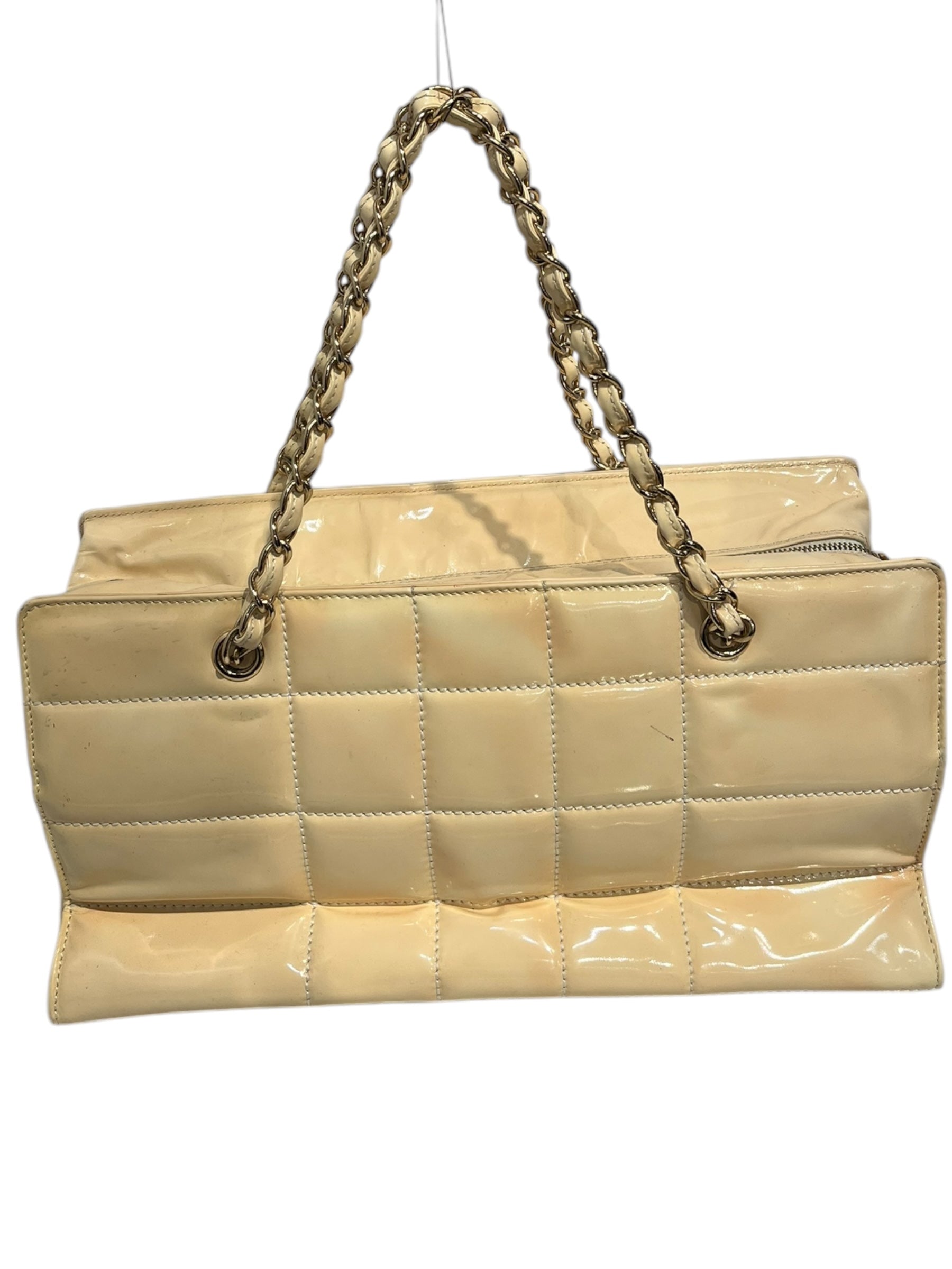 CHANEL/Hand Bag/Faux Leather/CRM/CHOCOLATE BAR BAG view 2