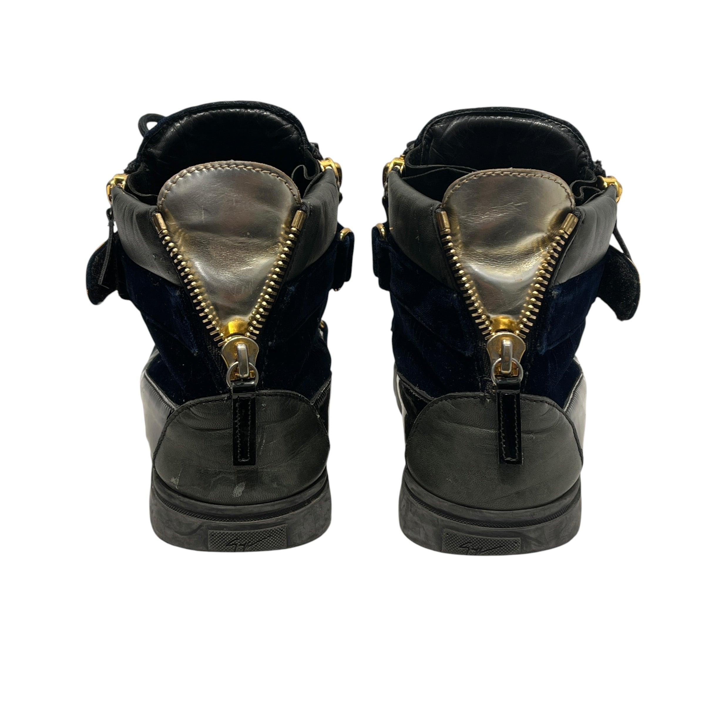 Giuseppe Zanotti/Hi-Sneakers/EU 42/Leather/BLK/GOLD HARDWARE view 16