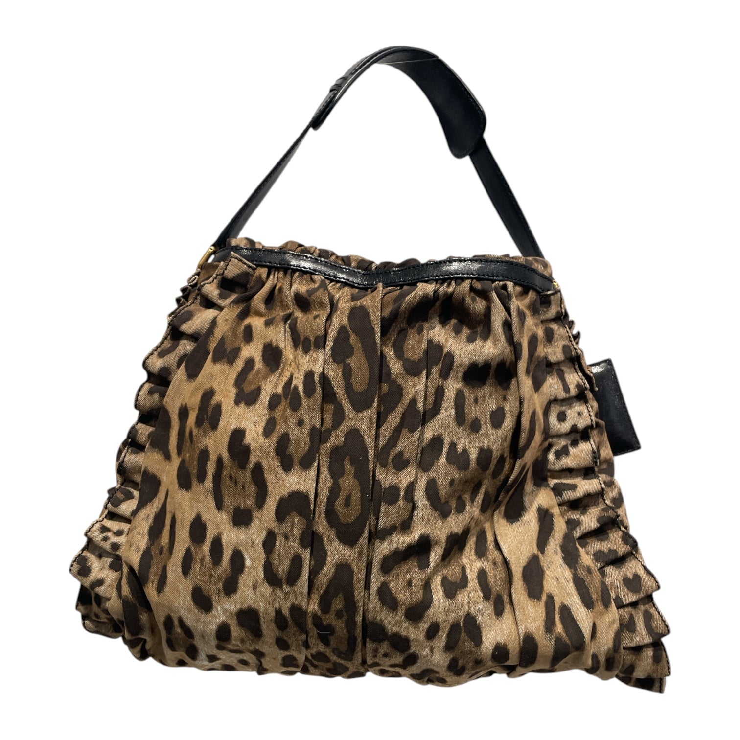 DOLCE&GABBANA/Hand Bag/Leopard/Cotton/BRW/LEOPARD FOLD OVER BAG view 2