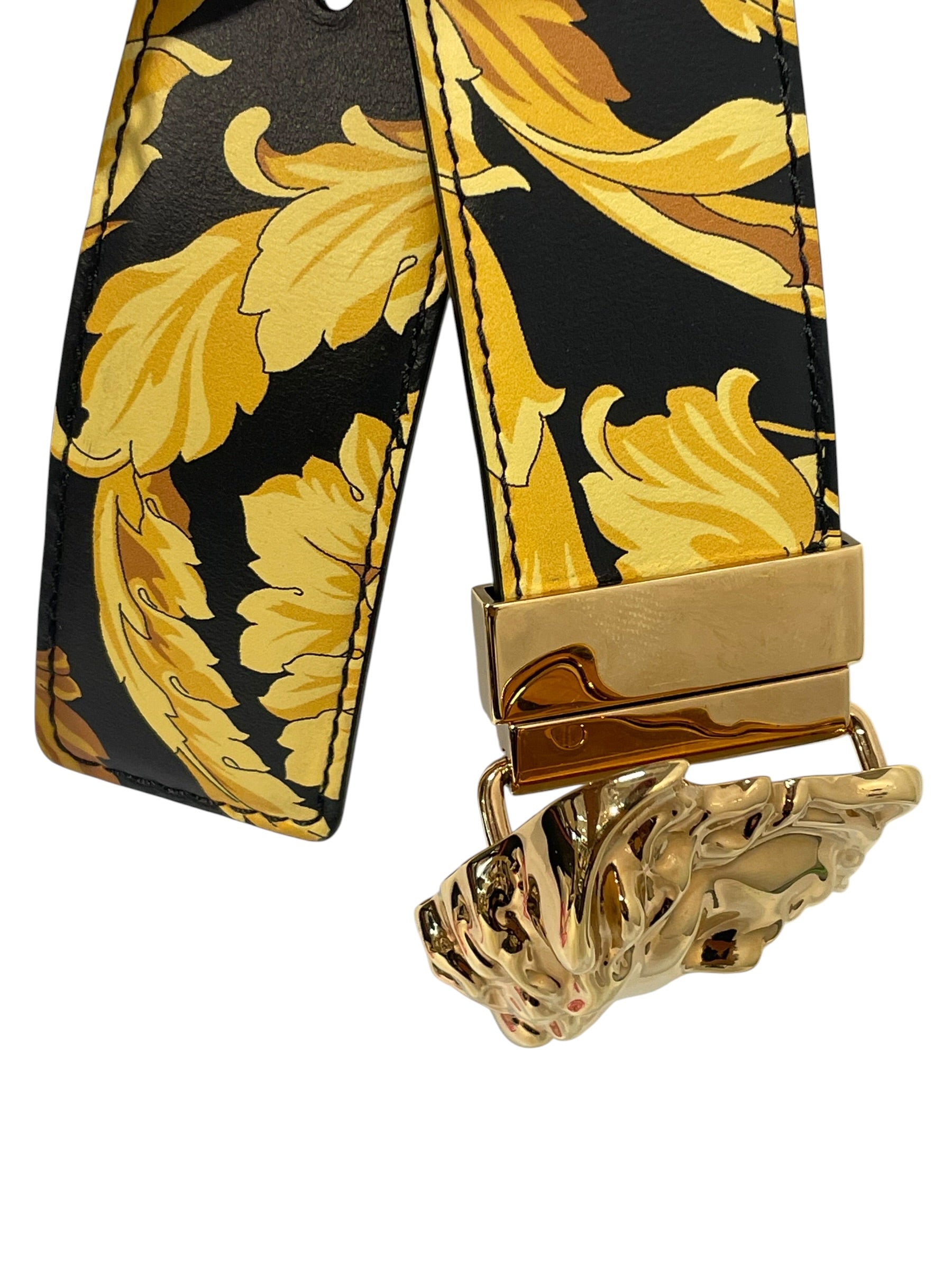 VERSACE/Belt/All Over Print/Leather/GLD/M's/reversible medusa view 2
