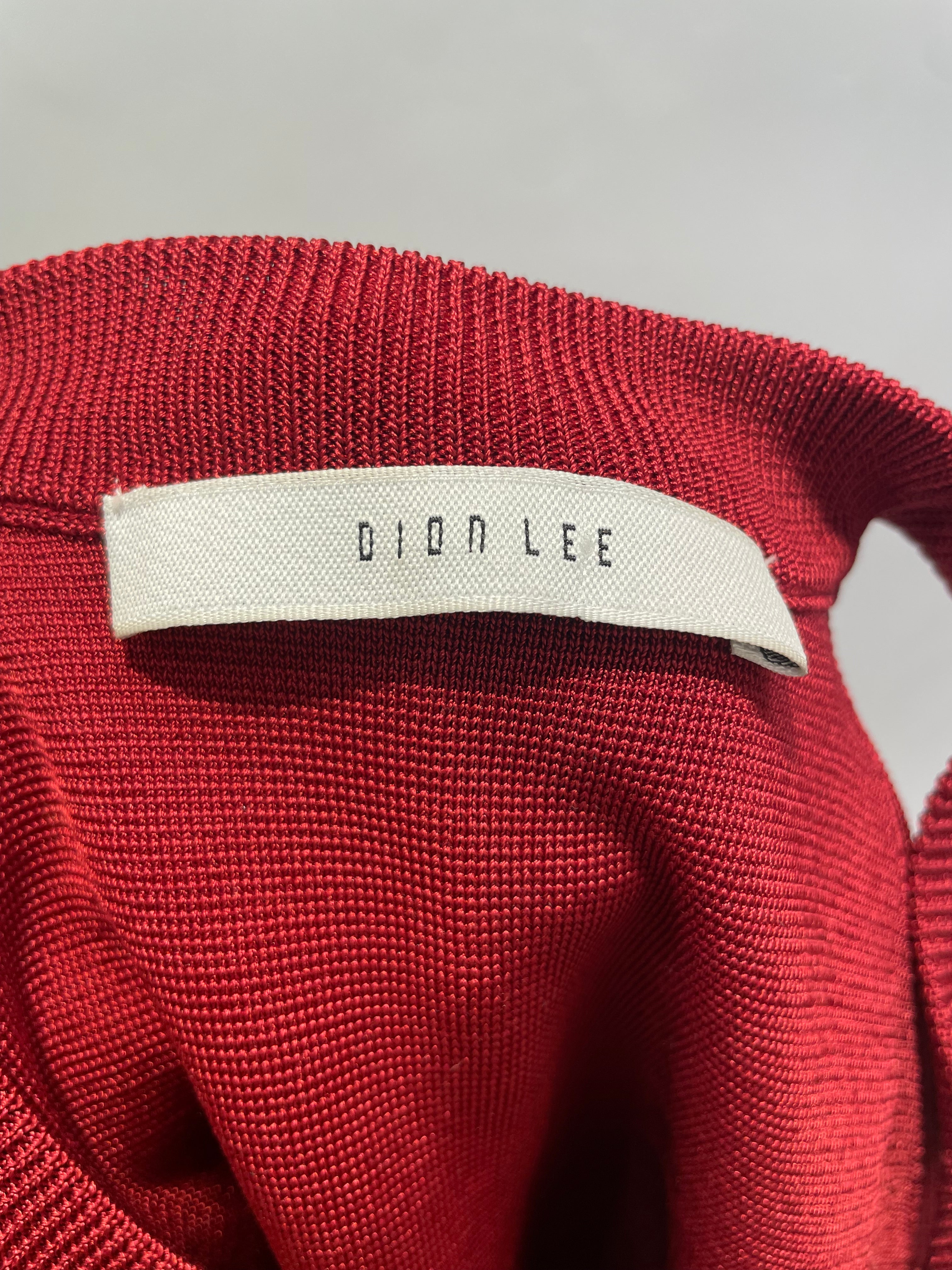 DION LEE/LS T-Shirt/S/Nylon/RED/OPEN SHOULDER view 3