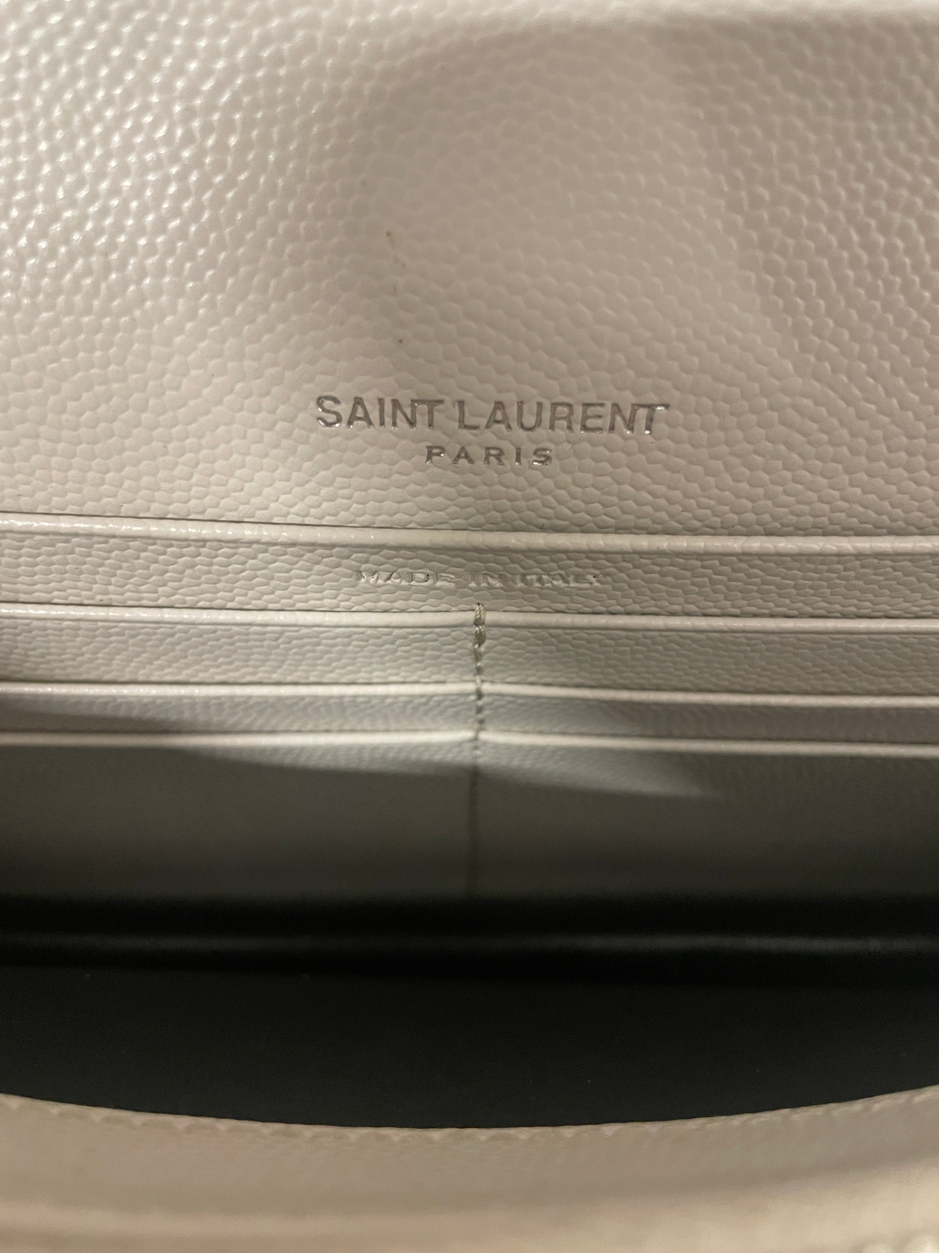 SAINT LAURENT/Cross Body Bag/Leather/WHT/ view 8