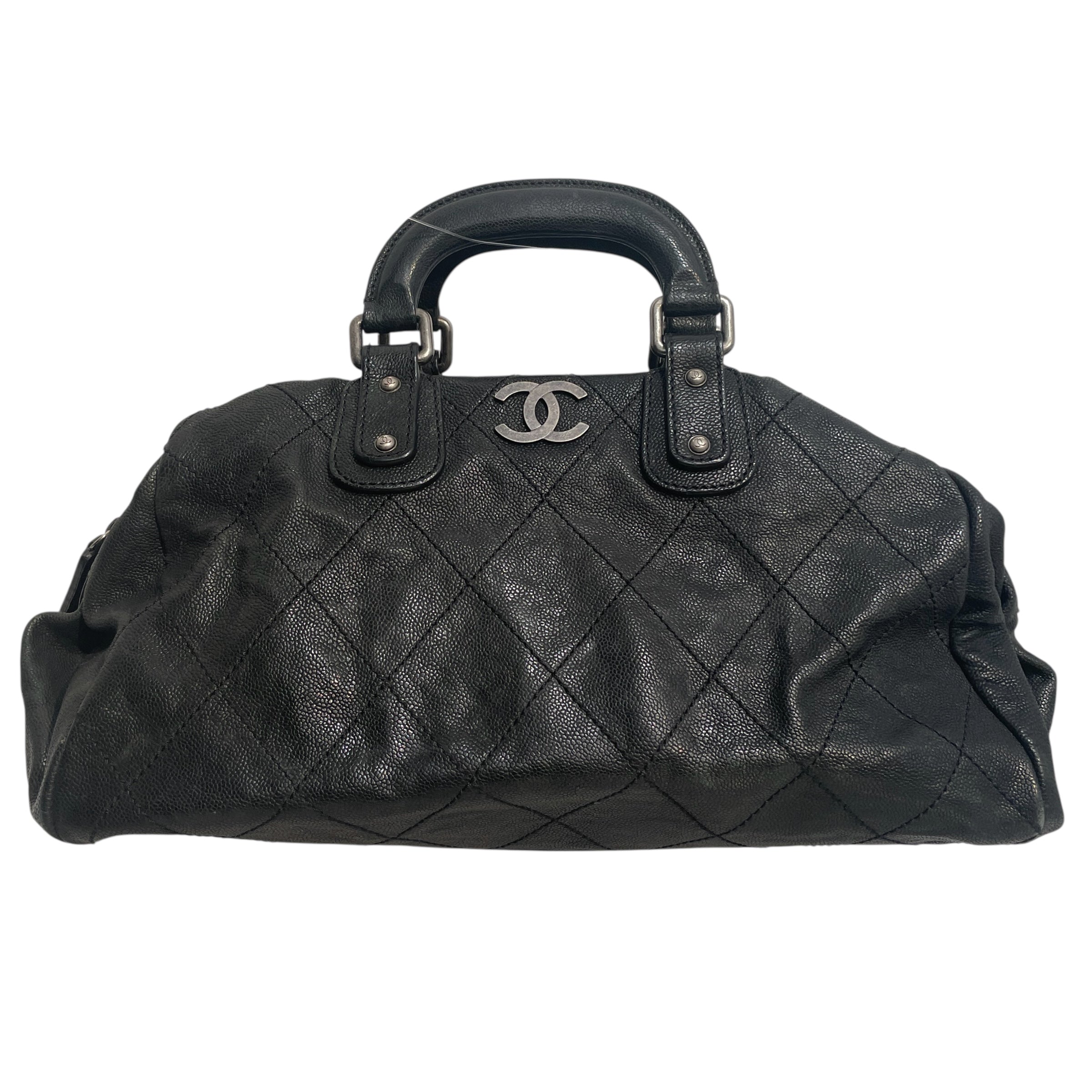 CHANEL/Hand Bag/Leather/BLK/Caviar Outdoor Ligne view 1