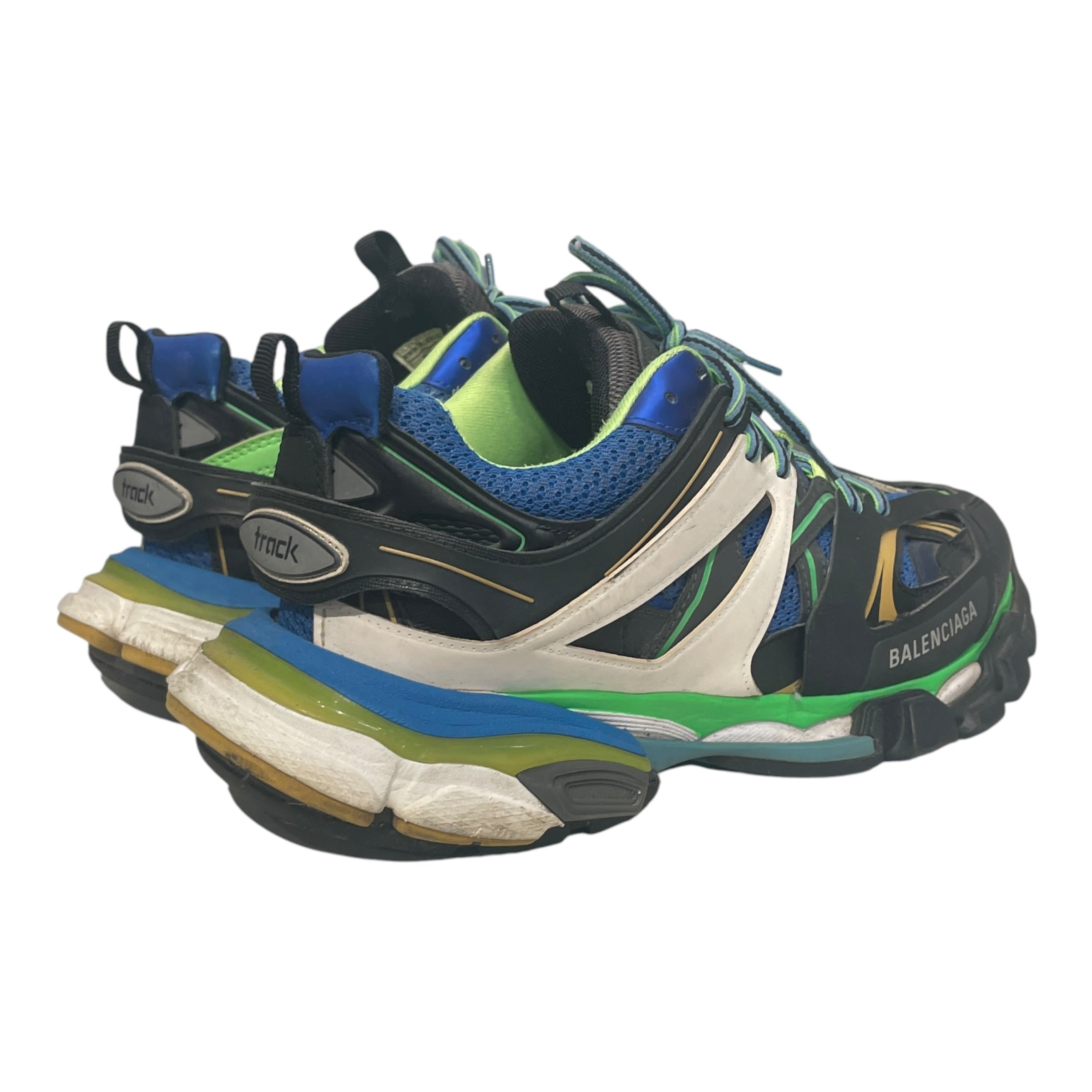 BALENCIAGA/Low-Sneakers/US 8/Cotton/GRN/TRACK BLU/GRN view 2