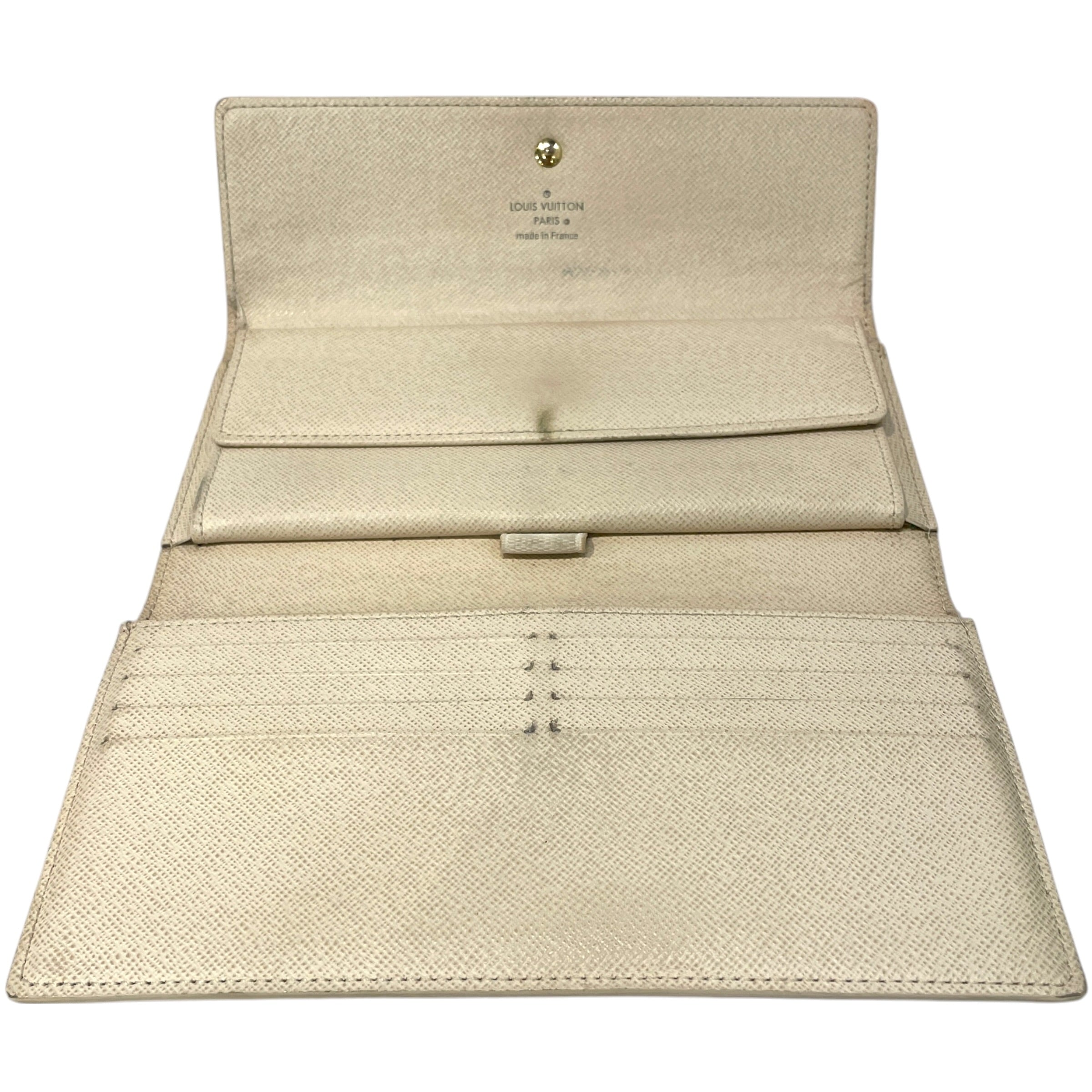LOUIS VUITTON/Wallet/Monogram/Leather/WHT/L's/Damier Azur Sarah Wallet view 3