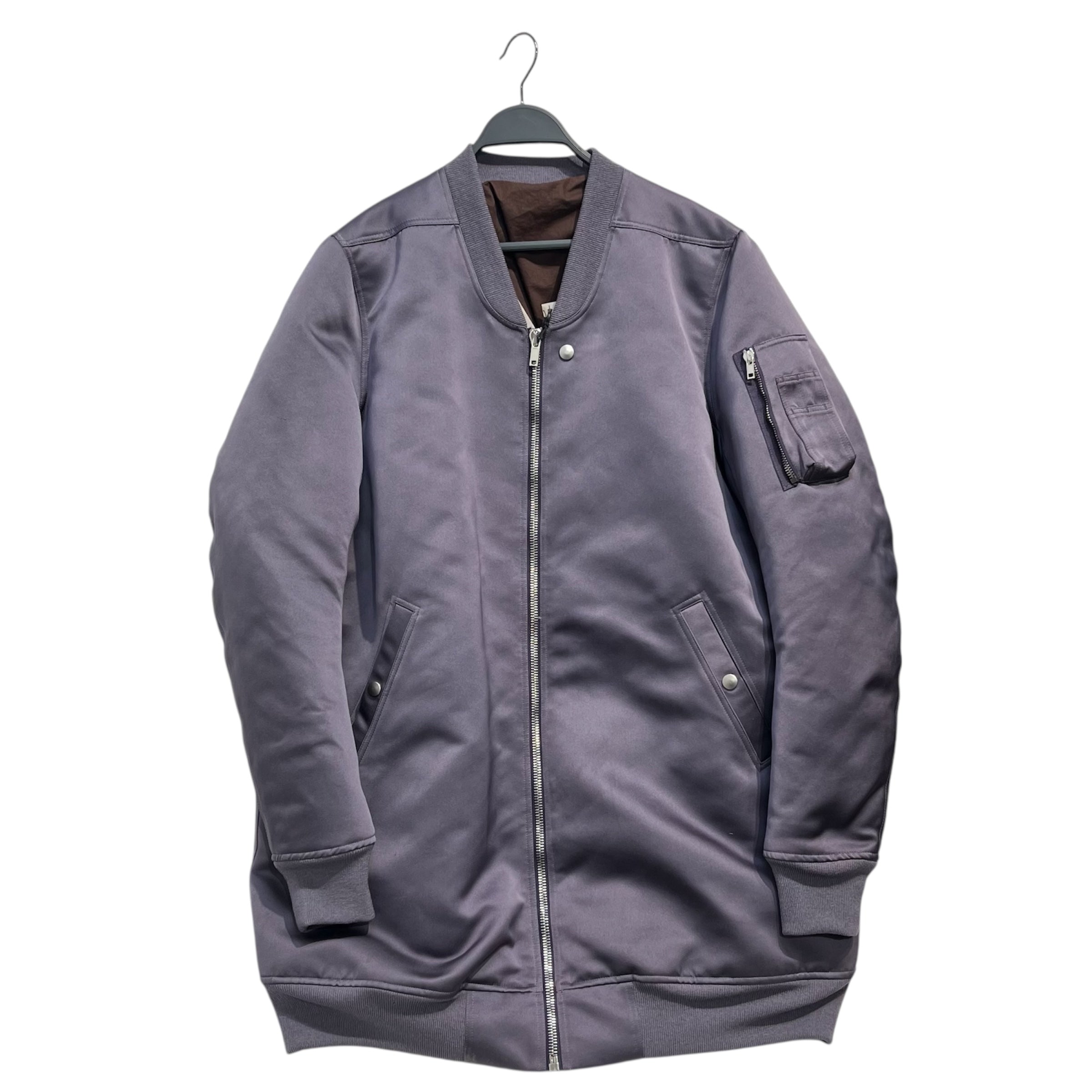 Rick Owens/Flight Jkt/42/Cotton/PPL/Single Breasted/PLUM-WOOL LINED view 1