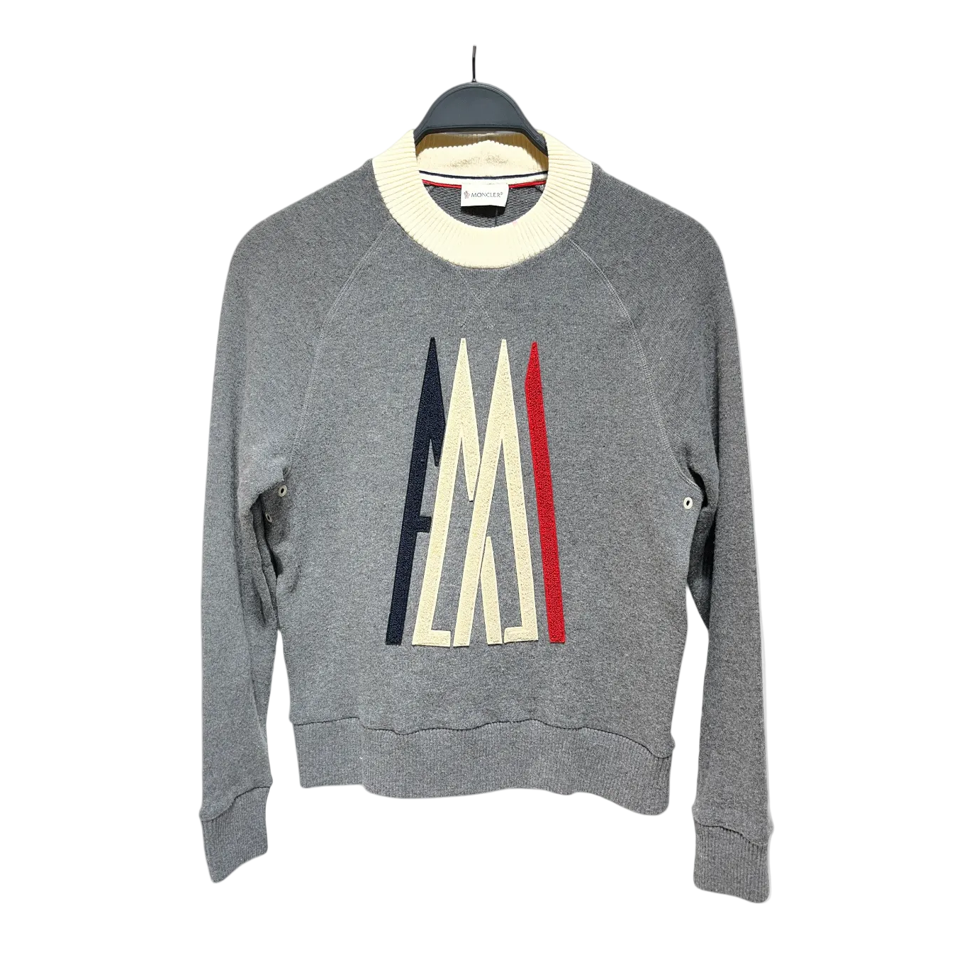 MONCLER/Sweater/XS/Wool/GRY/Pullover/pointy brand logo view 1