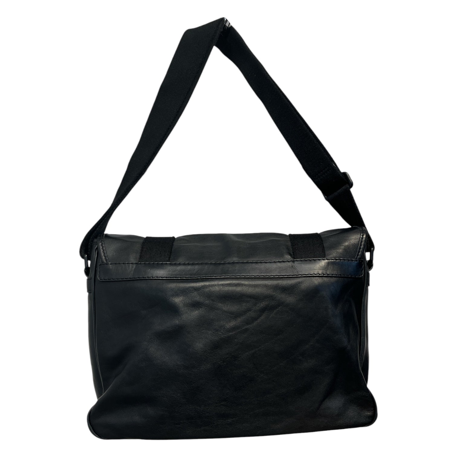 BURBERRY/Cross Body Bag/Leather/BLK/BLACK LEATHER MESSENGER BAG view 2