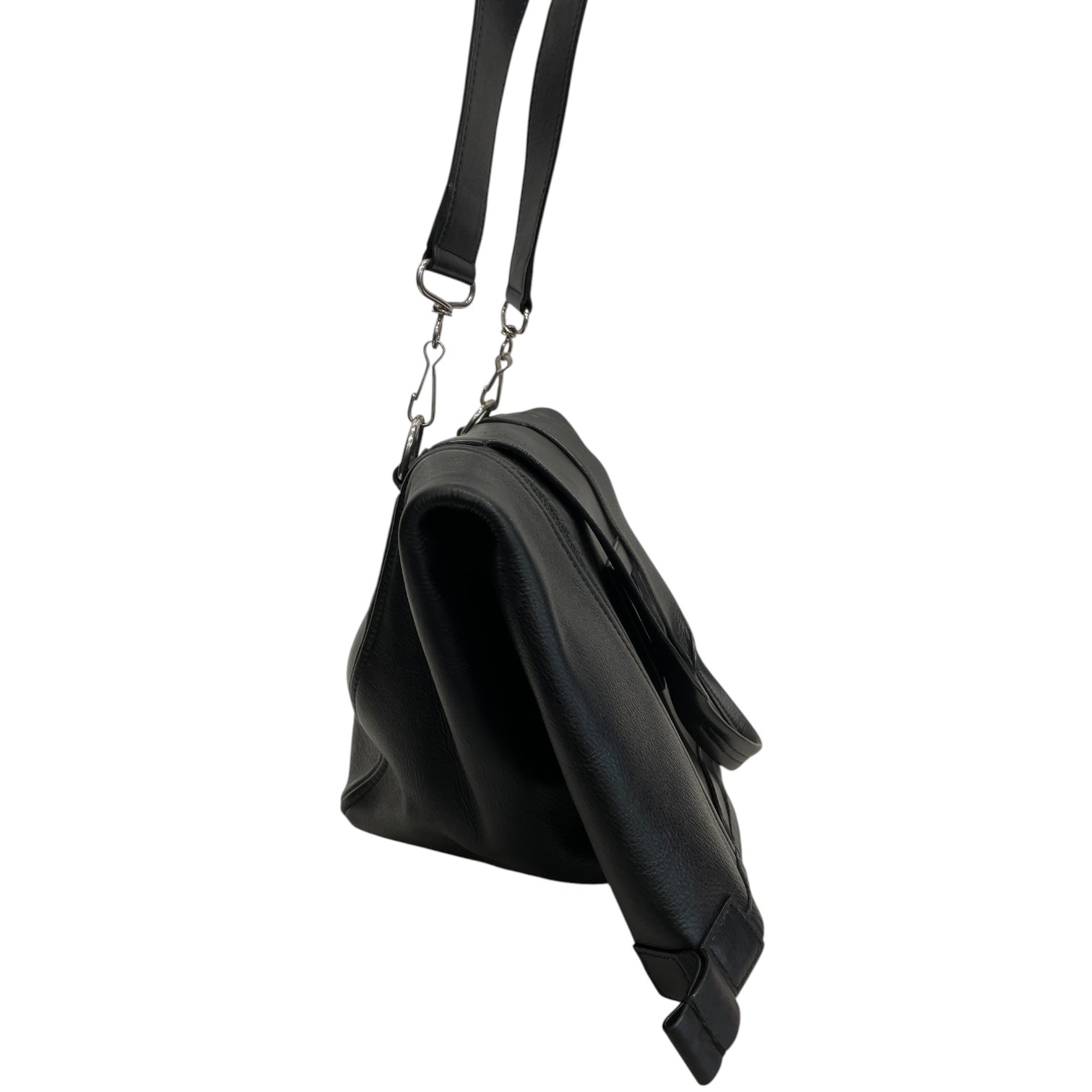 BALENCIAGA/Cross Body Bag/Leather/BLK/CONVERTIBLE BAG view 3