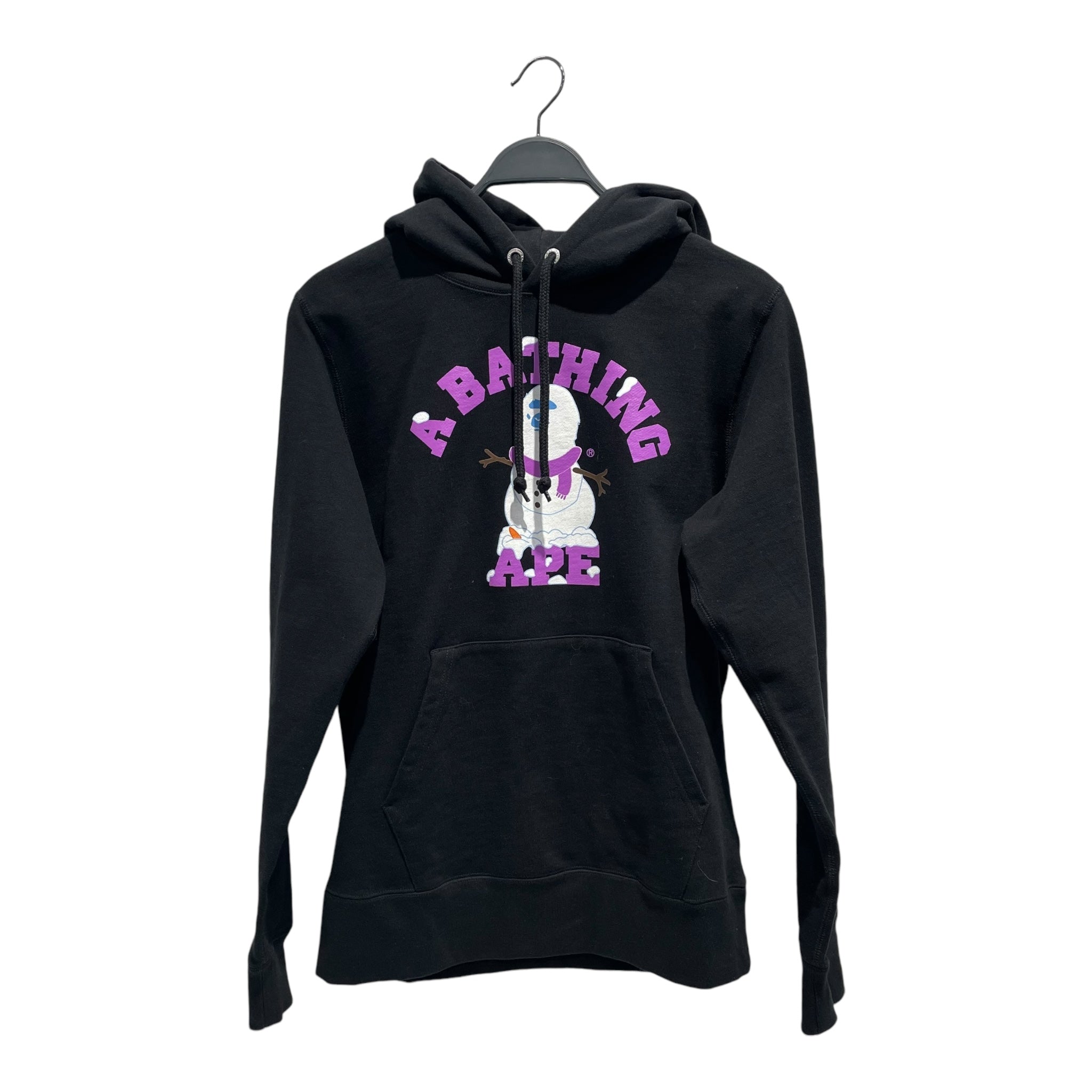 BAPE/Hoodie/L/Graphic/Cotton/BLK/APE SNOWMAN COLLEGE PULLOVER view 1