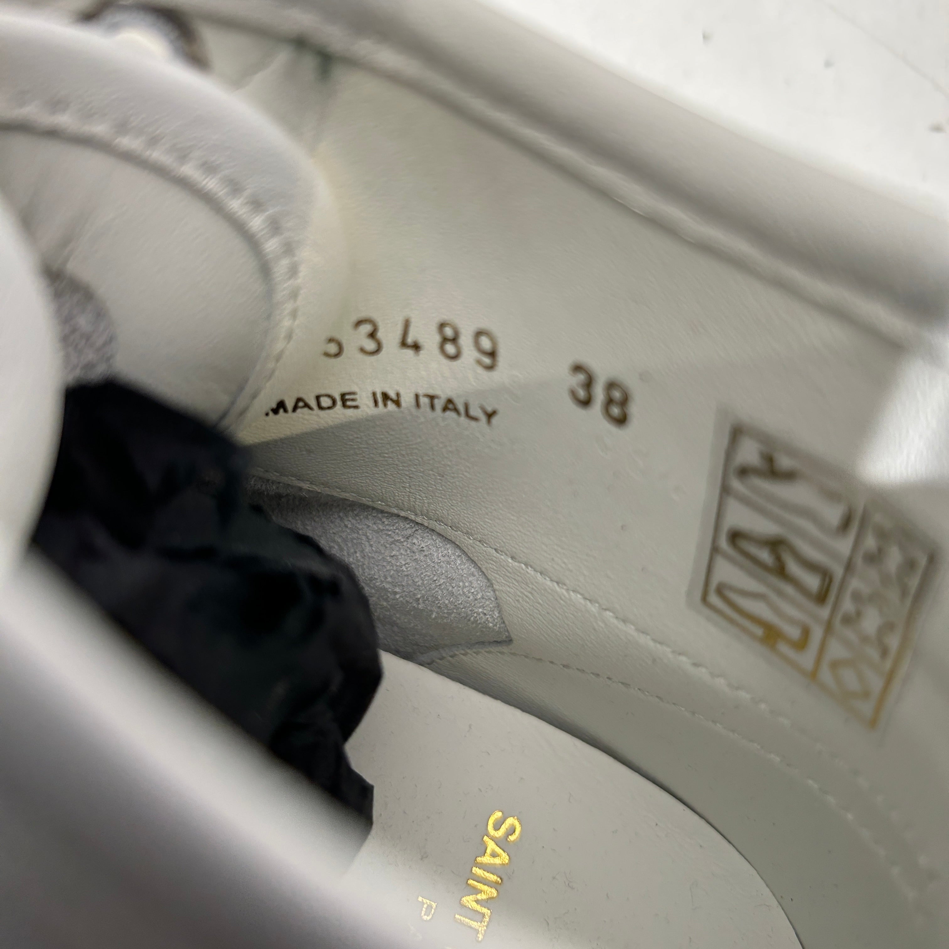 SAINT LAURENT/Hi-Sneakers/EU 38/Leather/WHT/COURT/ HIGH/ GRN view 7