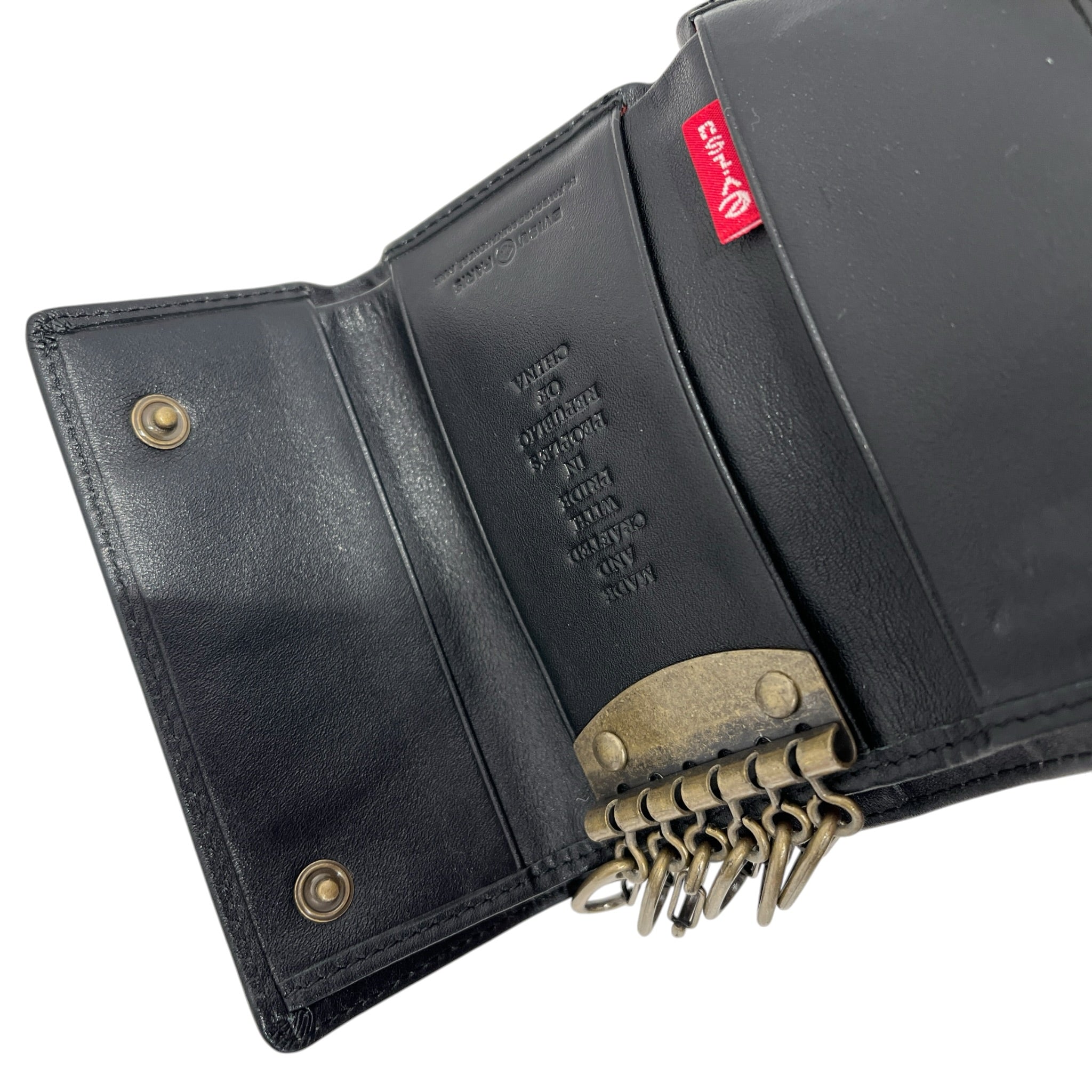 EVISU/Wallet/Leather/BLK/M's/keyholder view 4
