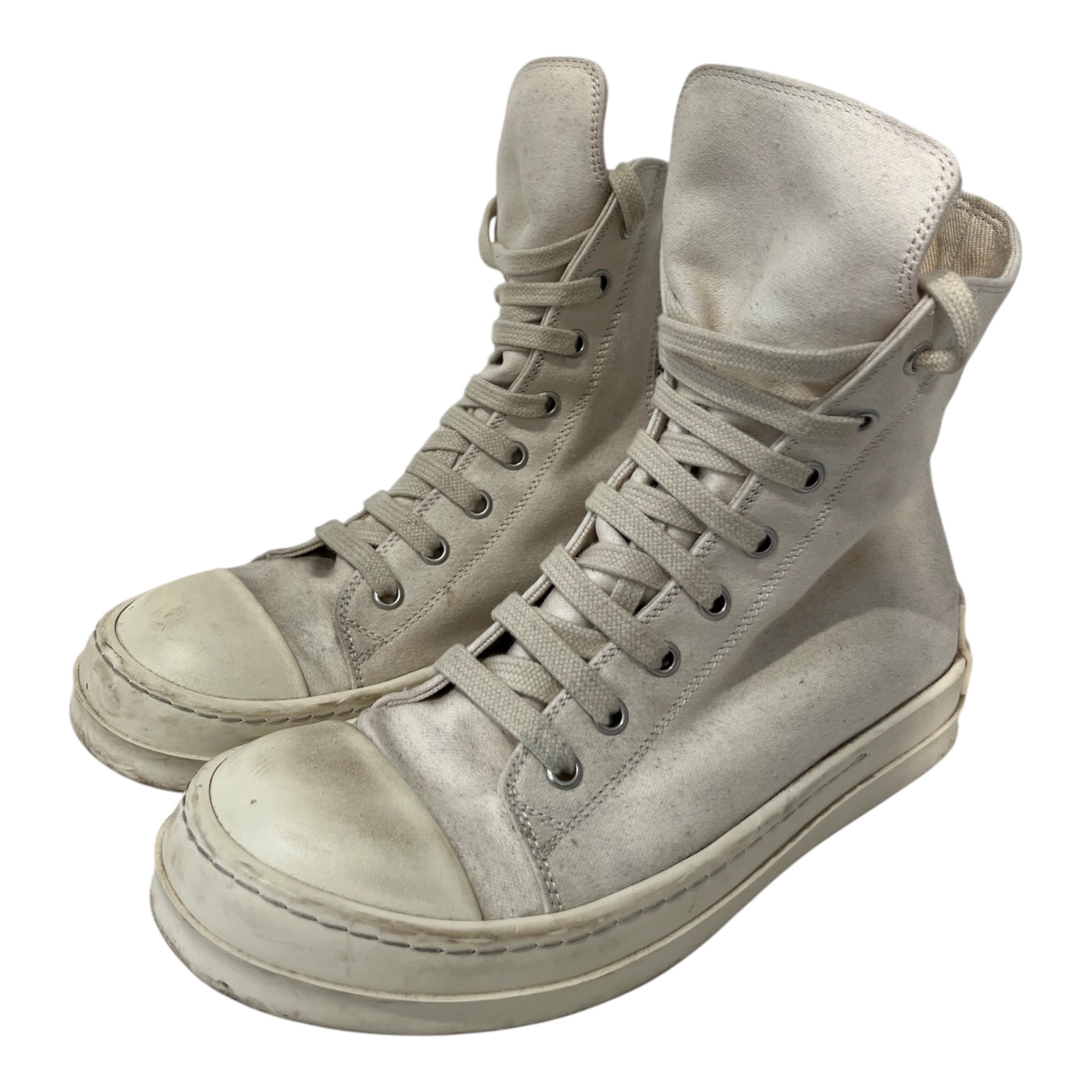 RICK OWENS DRKSHDW/Hi-Sneakers/US 5.5/CRM/HIGHTOP RAMONES view 1