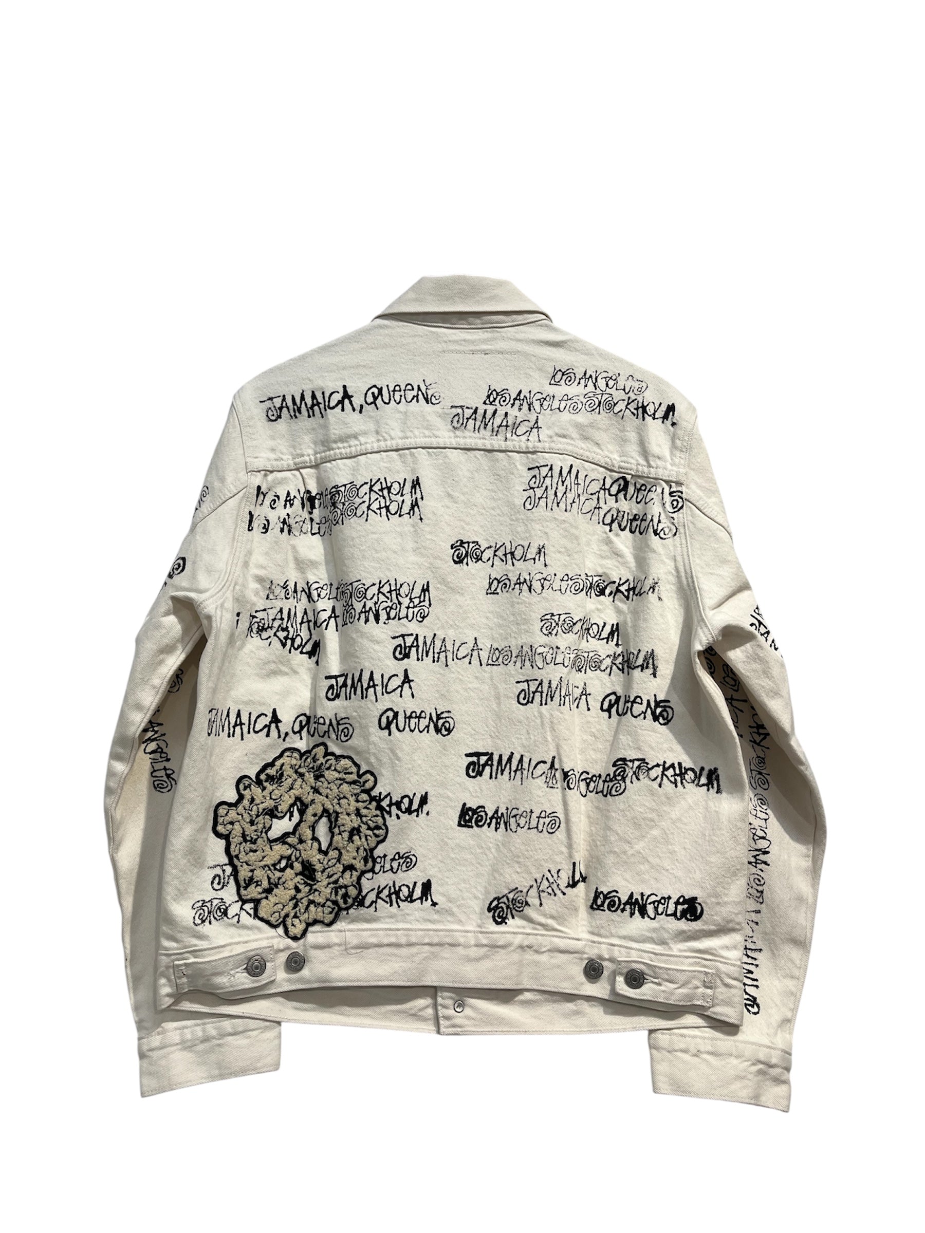 DENIM TEARS/OUR LEGACY/Levi's/Denim Jkt/M/Cotton/WHT/All Over Print/STUSSY COLLAB TYPE 2 view 4