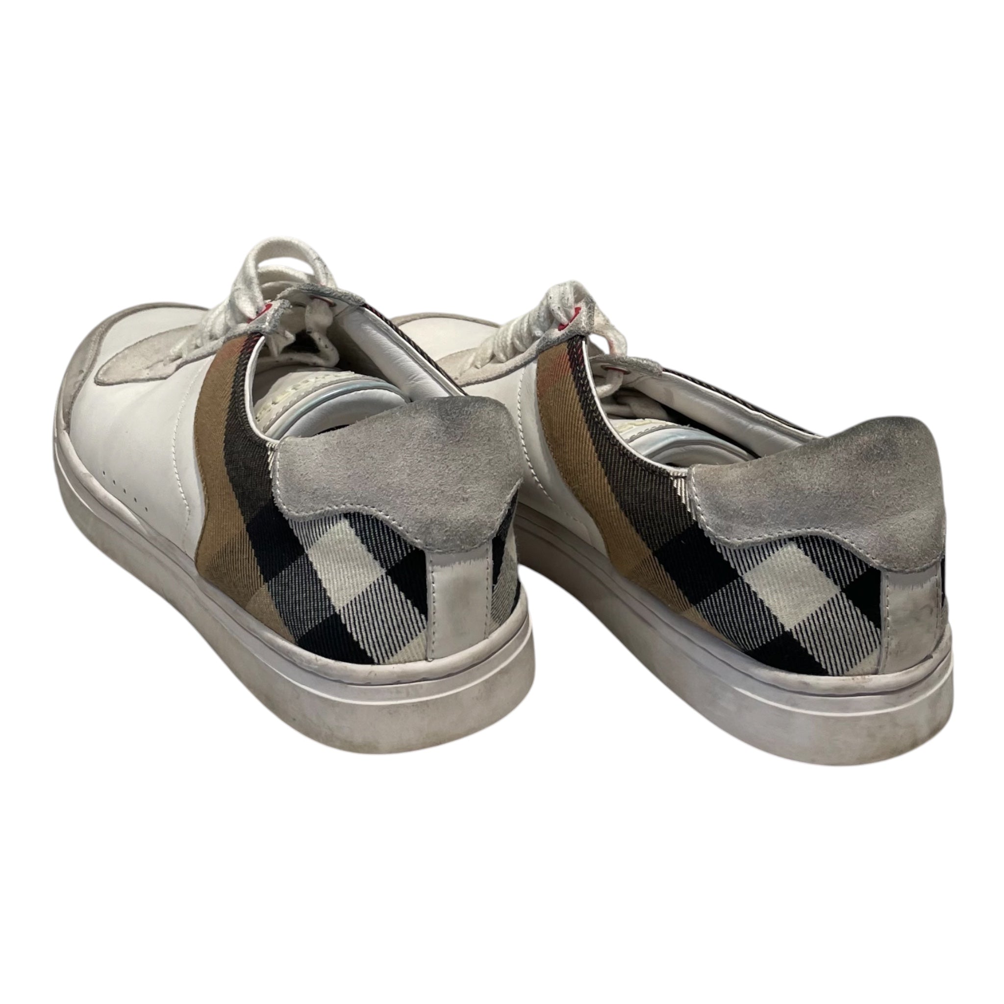 BURBERRY/Low-Sneakers/EU 39/Leather/WHT/Reeth Check view 2