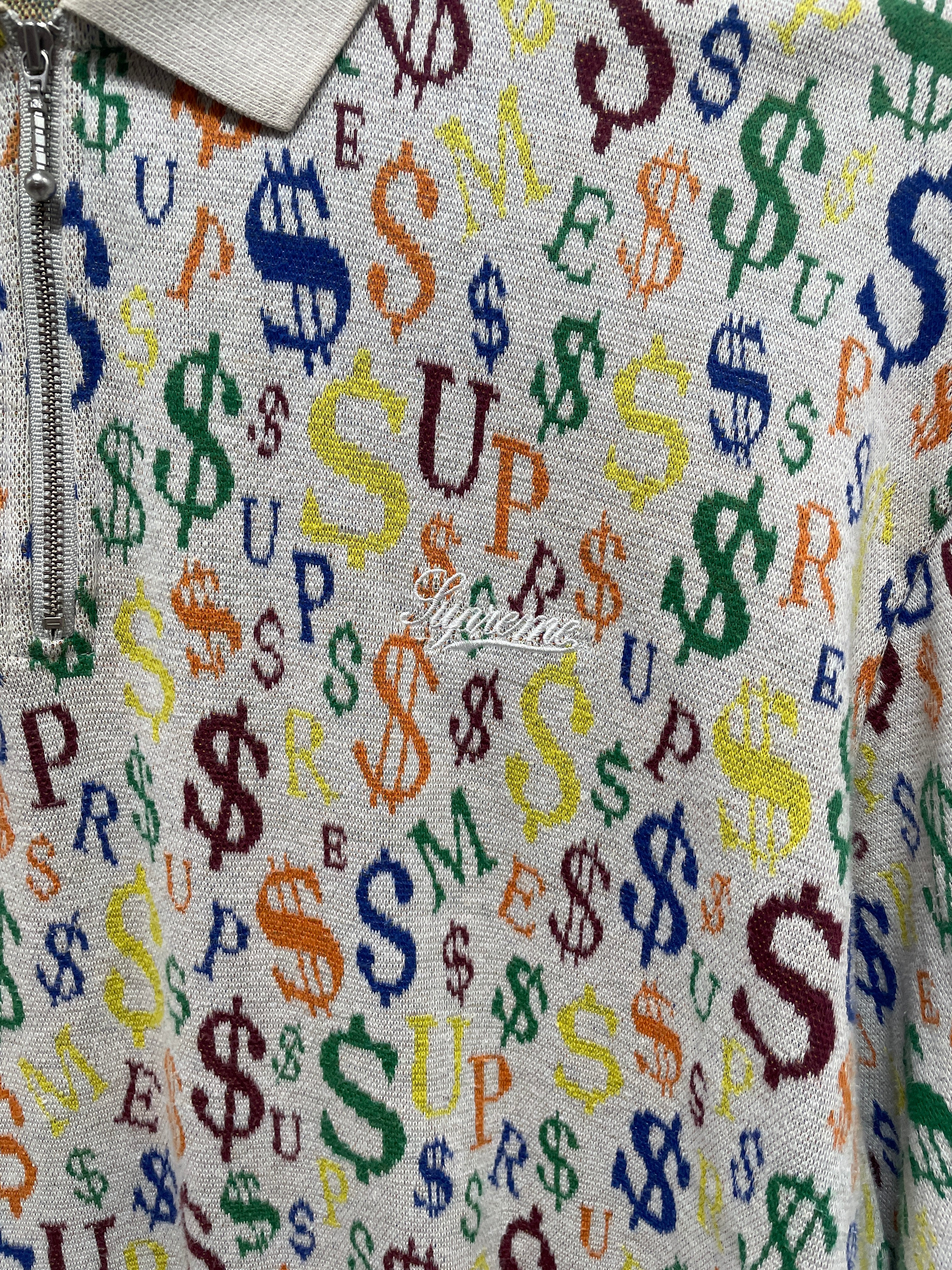 Supreme/LS T-Shirt/L/Cotton/MLT/All Over Print/MULTI COLOR DOLLAR SYMBOLS view 2