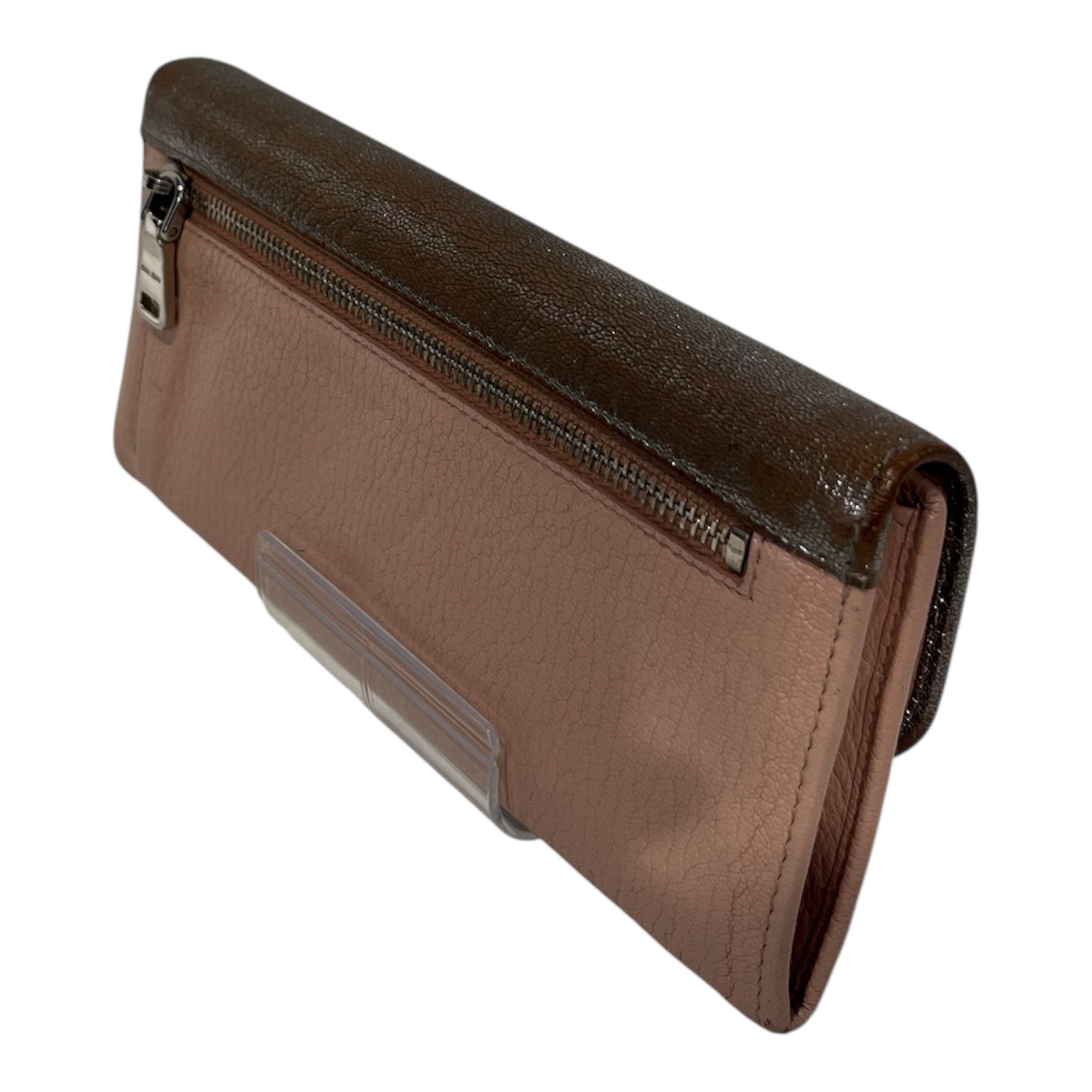 MIU MIU/Long Wallet/Faux Leather/MLT/RIBBONS LONG WALLET PNK/BRW view 2