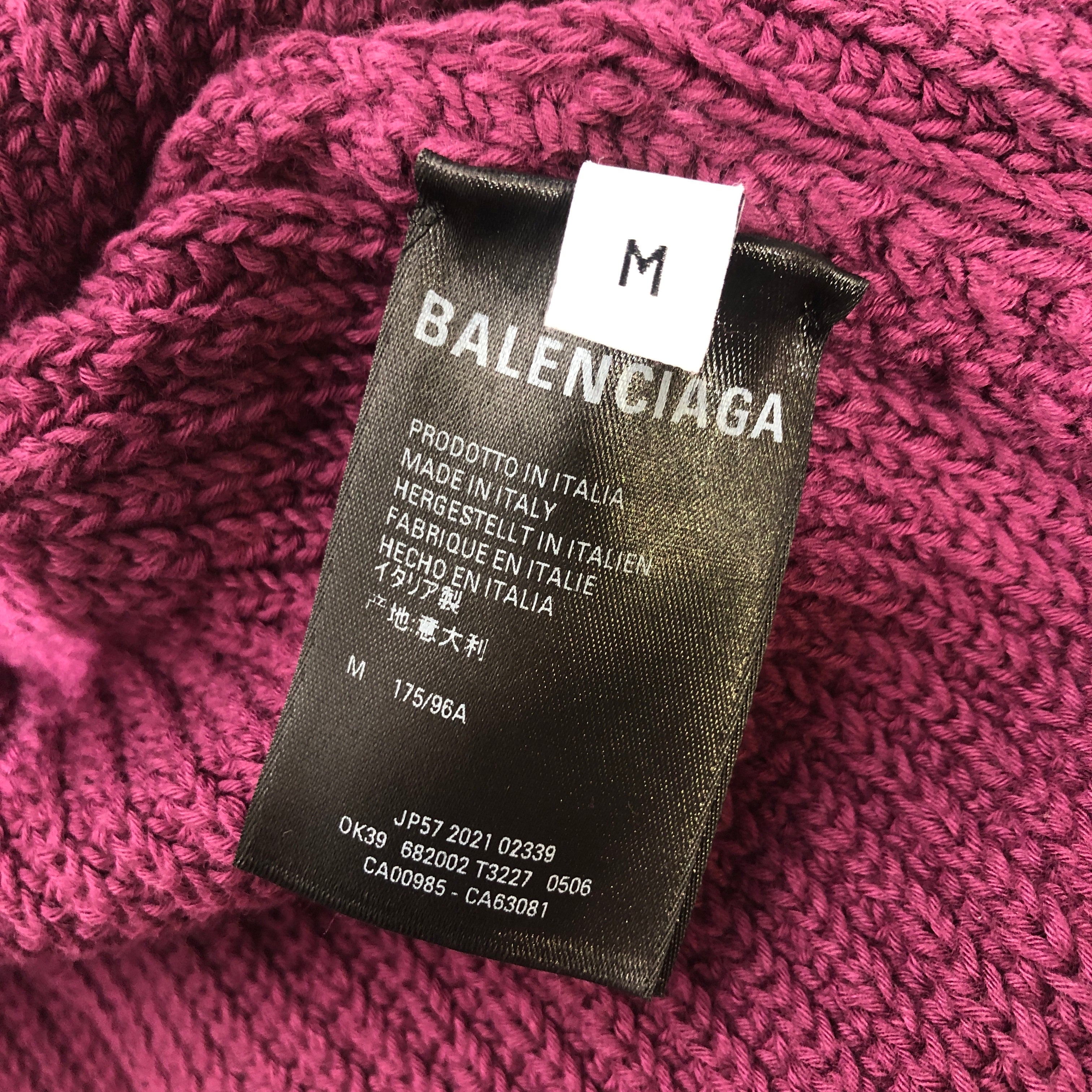 BALENCIAGA/Heavy Sweater/M/Cotton/PPL/CABLE KNIT TURTLE NECK view 4
