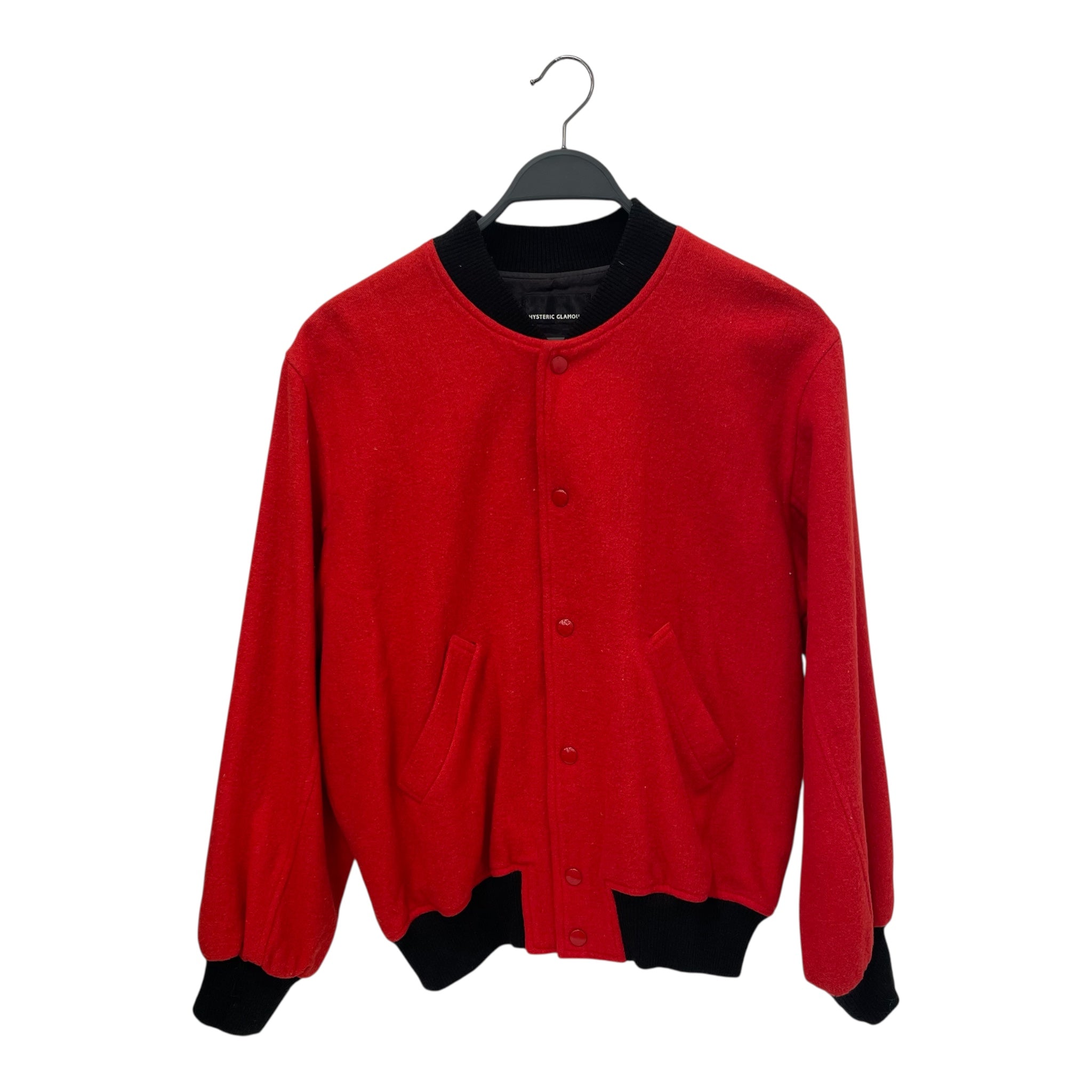 HYSTERIC GLAMOUR/Jacket/RED/HYSTERIC LOVE QUEENS VARSITY view 1