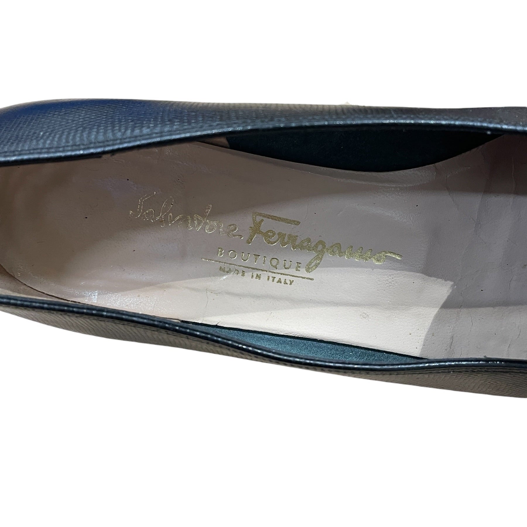 Salvatore Ferragamo/Loafers/UK 9/BLK/CALF LOAFERS TEXTURED view 3