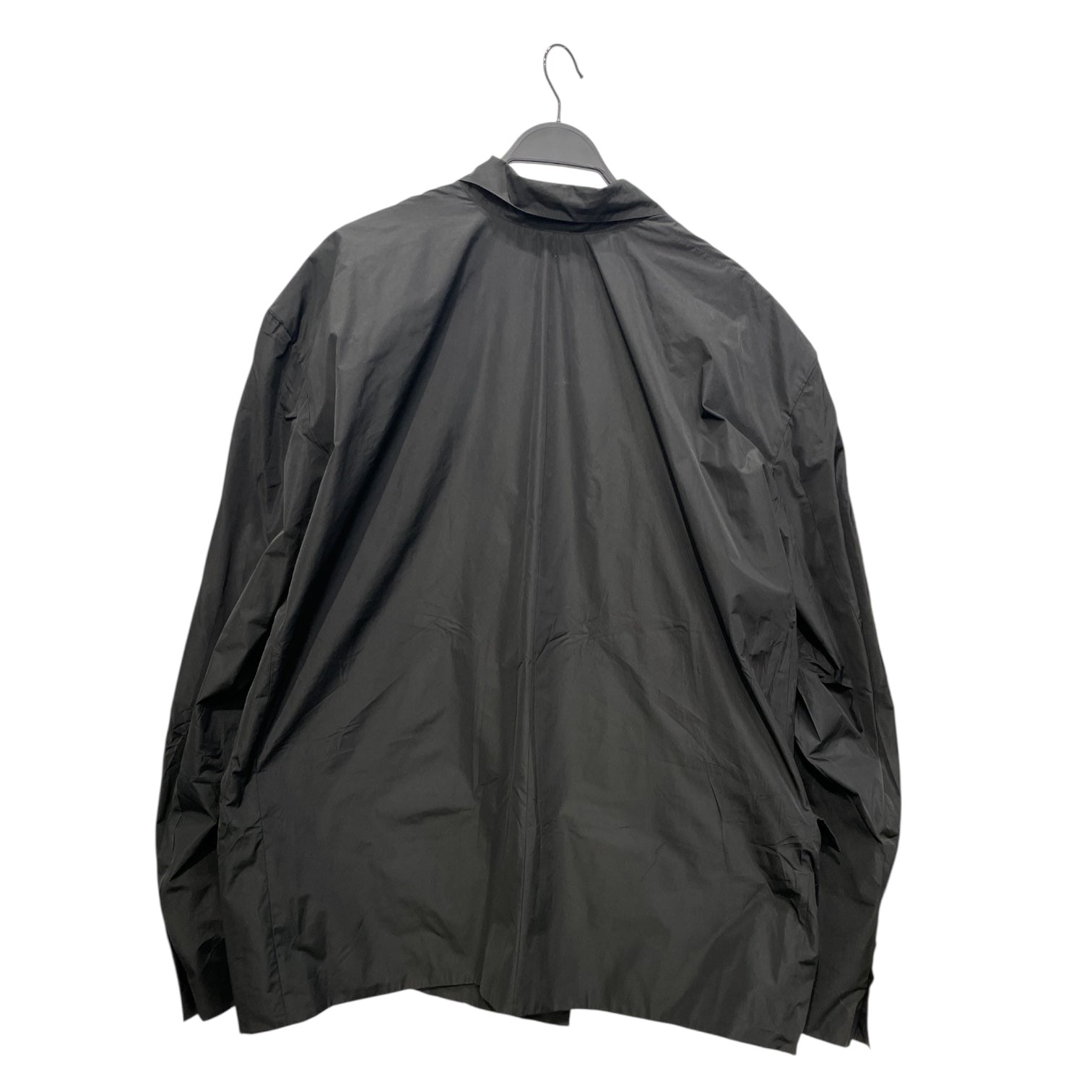 BALENCIAGA/Tailored Jkt/2/Polyester/BLK/RUBBER BUTTON OVERSIZE JKT view 2