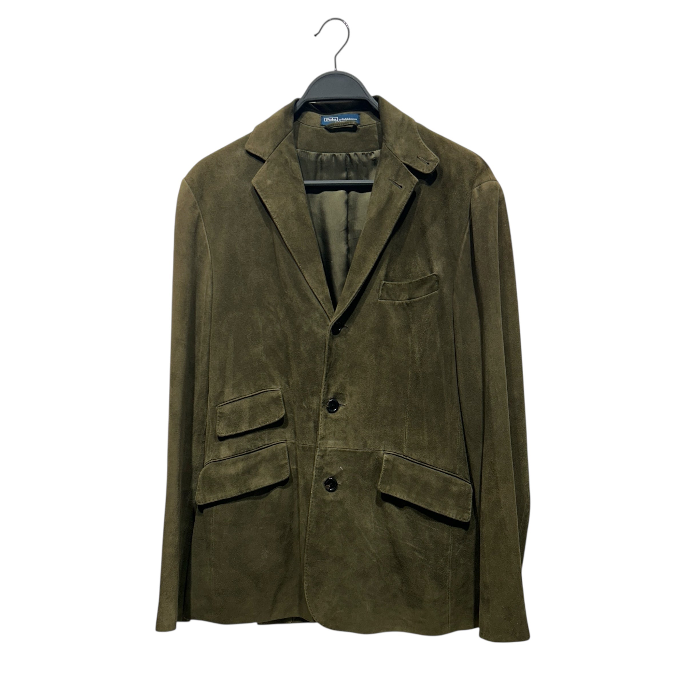 POLO RALPH LAUREN/Tailored Jkt/S/Suede/GRN/4 Pockets, 4 Buttons Wrist view 1