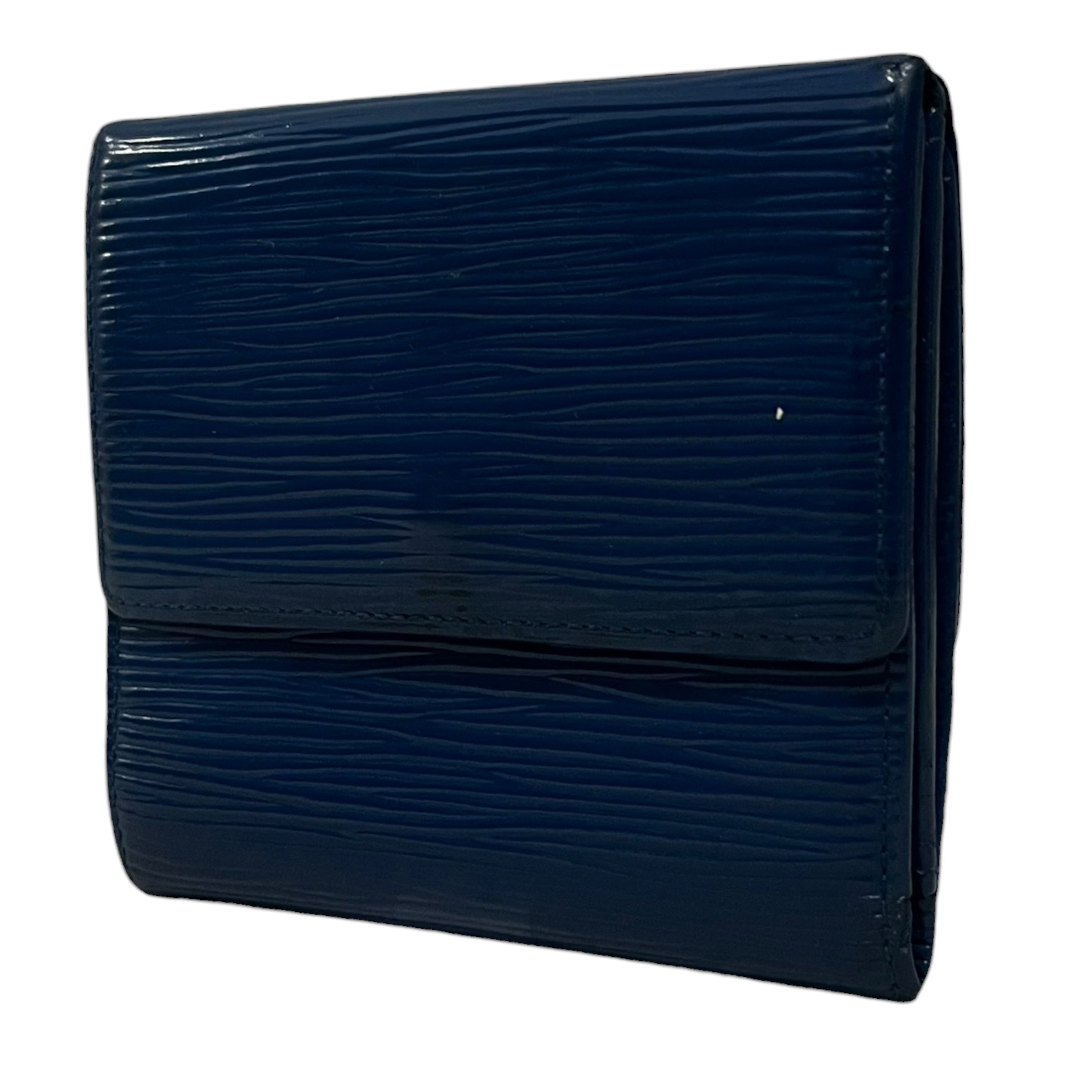 LOUIS VUITTON/Trifold Wallet/Leather/BLU/trifiold epi view 1
