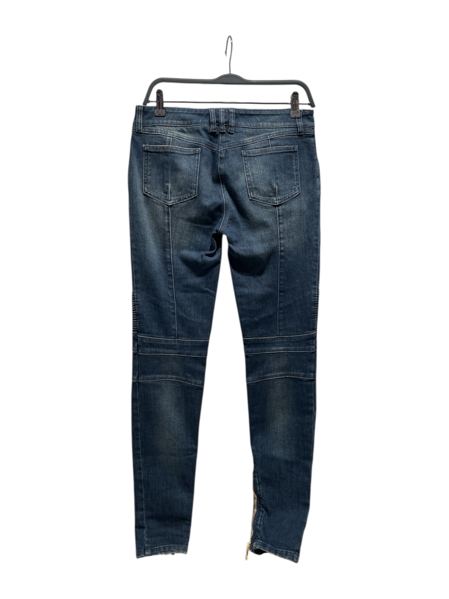 BALMAIN/Skinny Pants/38/Denim/NVY/BIKER view 2
