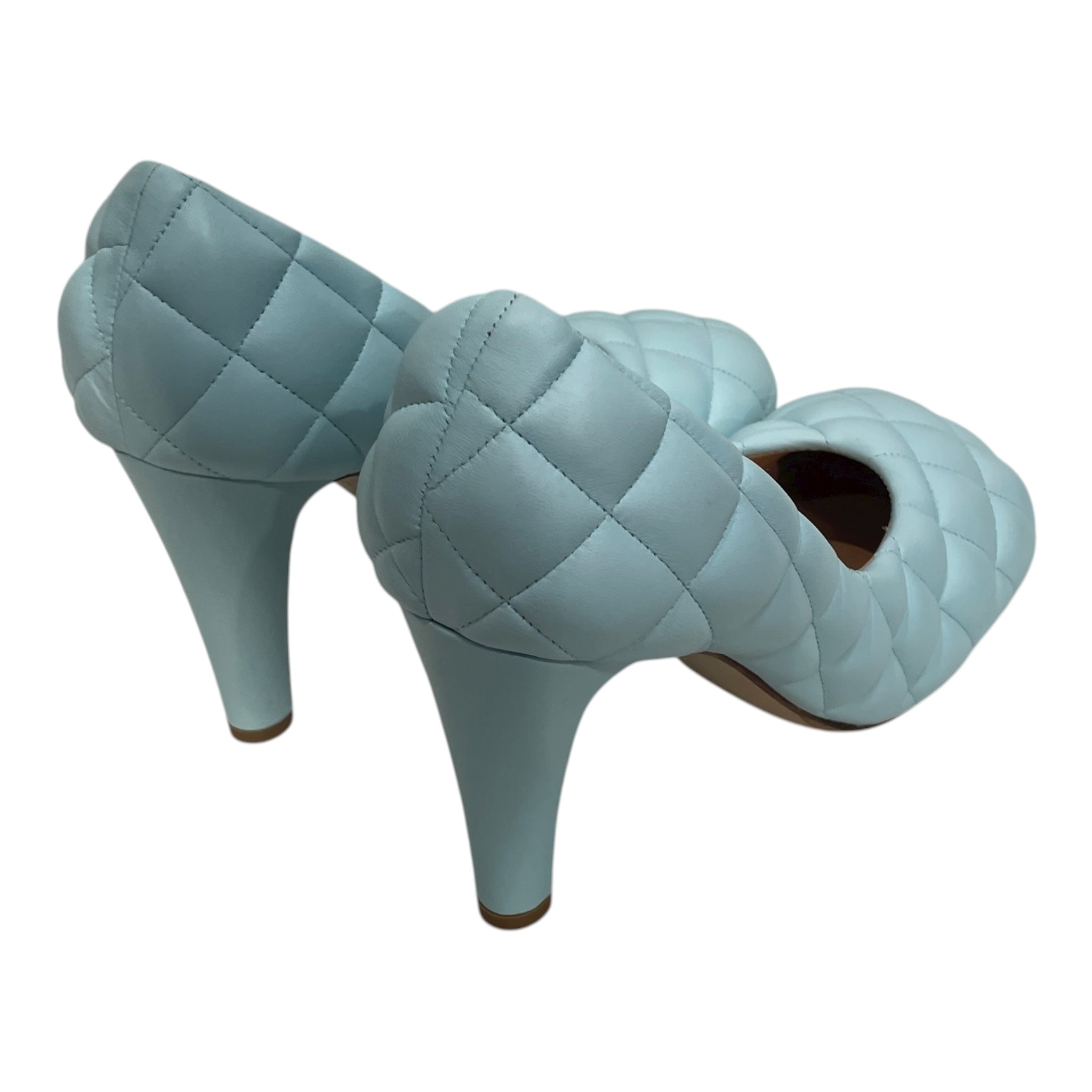 BOTTEGA VENETA/Heels/EU 39/Leather/BLU/BLOC PADDED PUMP view 2
