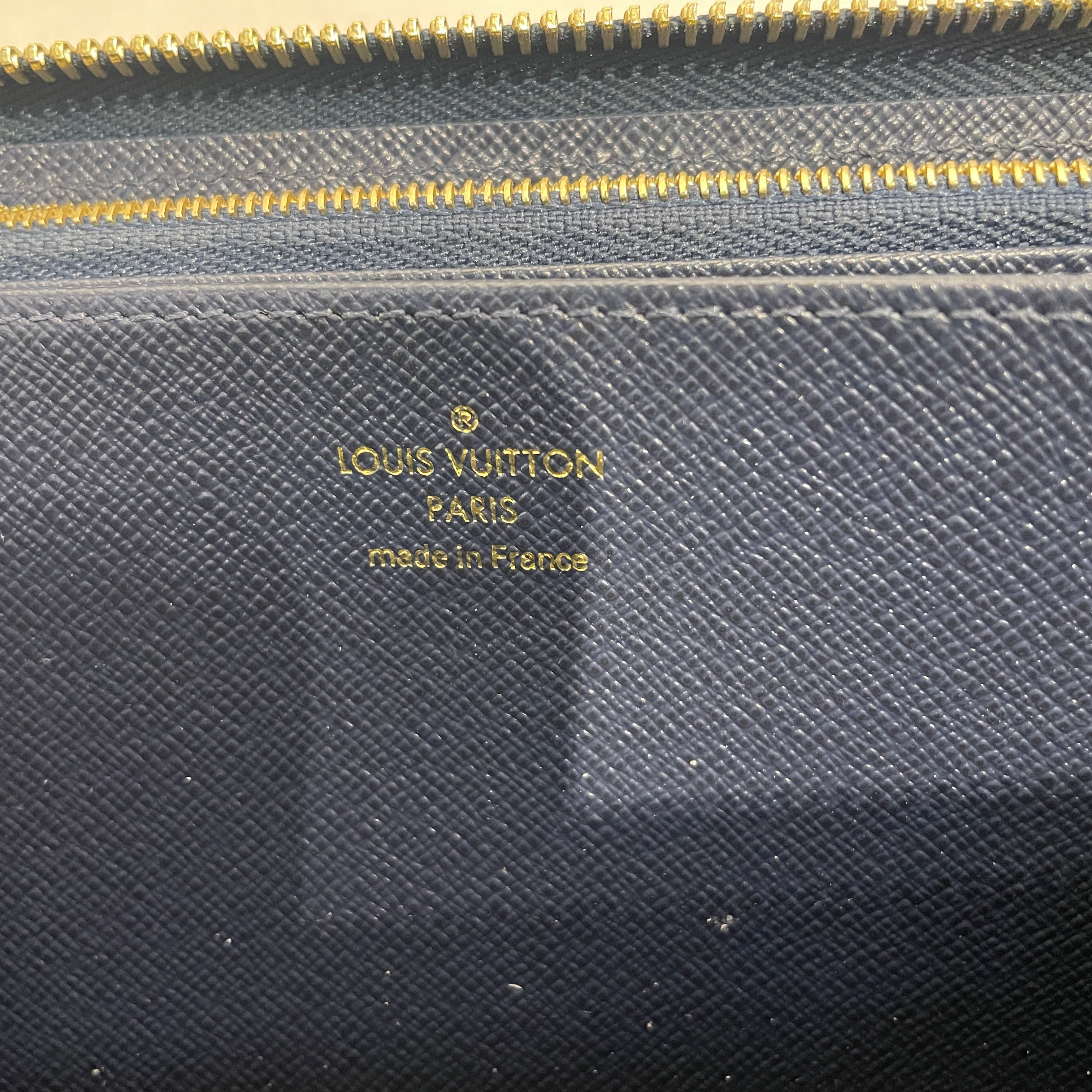 LOUIS VUITTON/Long Wallet/Monogram/Leather/BLU/L's/monoglam view 3