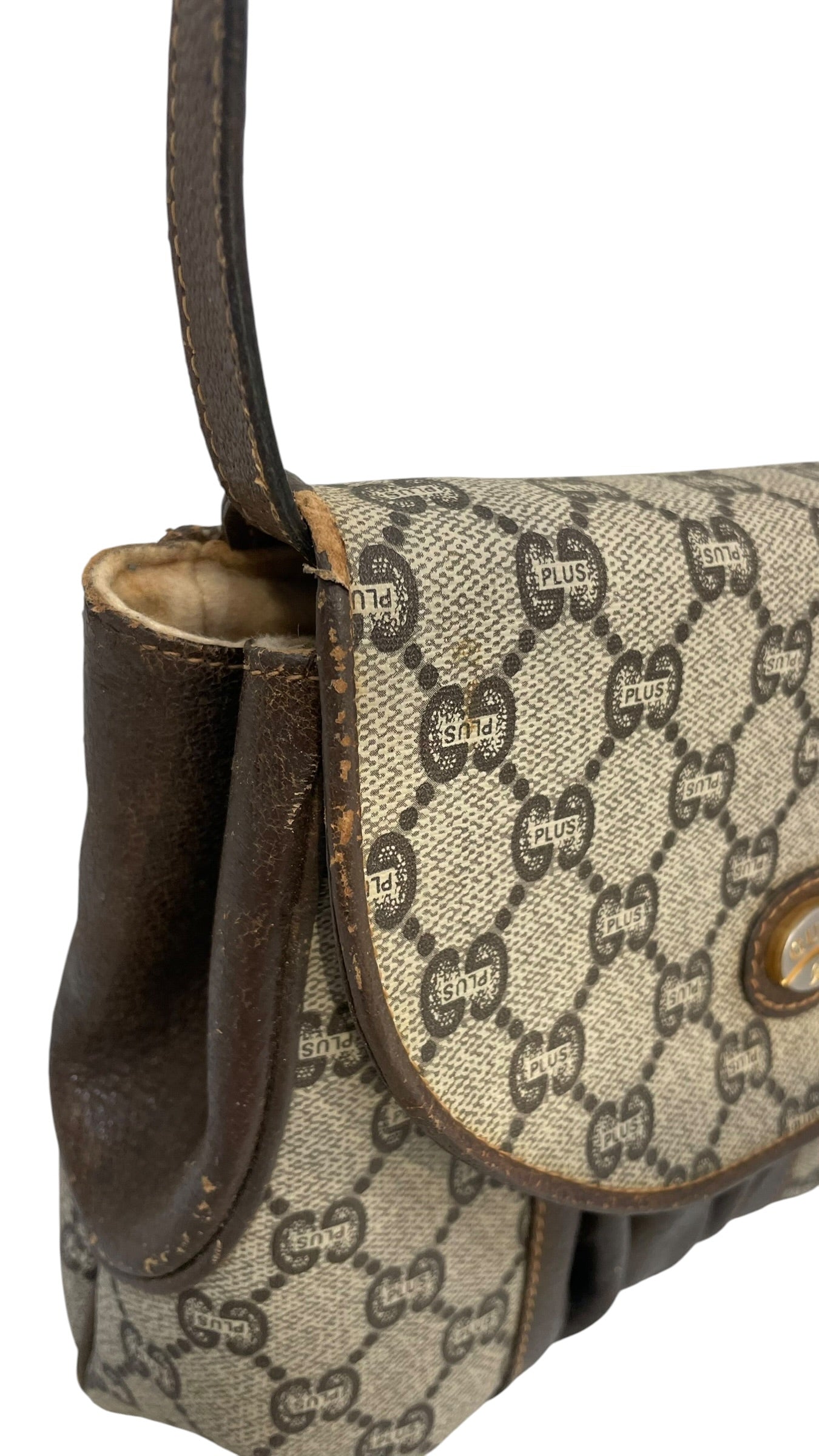 GUCCI/Cross Body Bag/Monogram/Leather/BRW/VINTAGE GG PLUS view 6