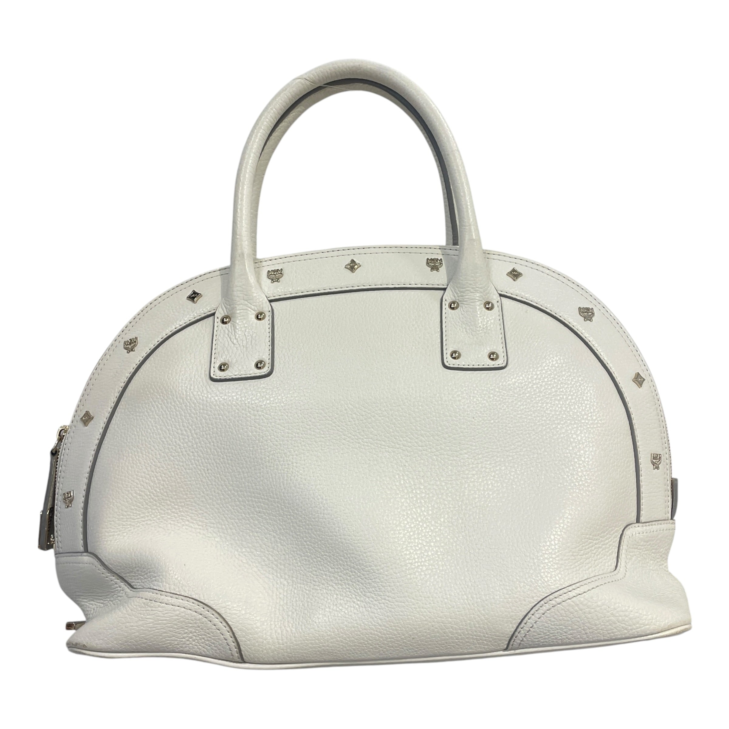 MCM/Hand Bag/Leather/WHT/side lock l0820 view 1