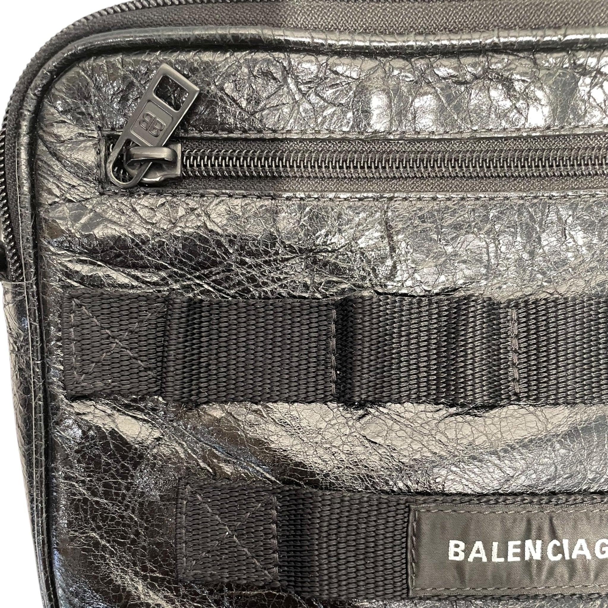 BALENCIAGA/Cross Body Bag/Leather/BLK/TACTICAL LEATHER BAG view 4