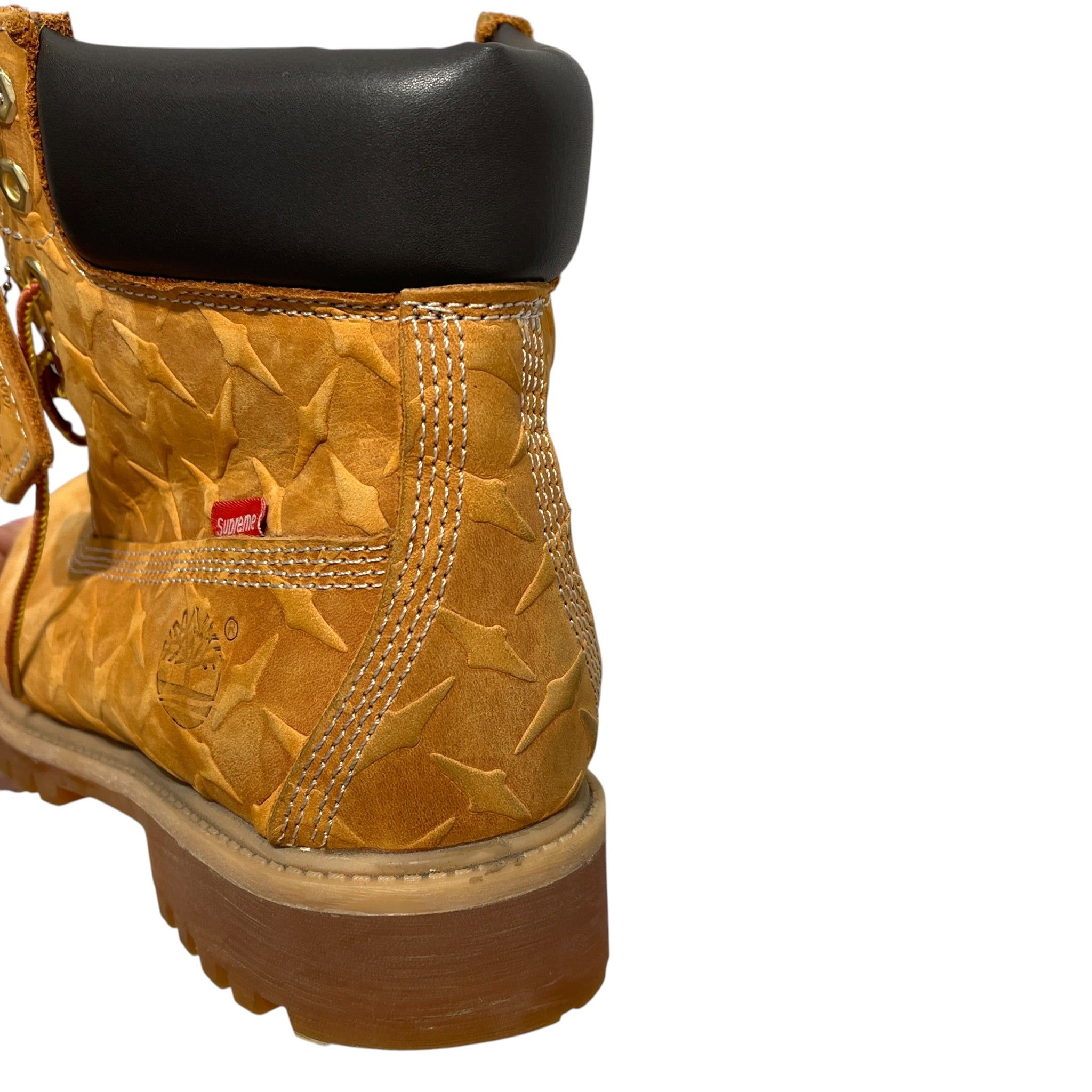Supreme/Timberland/Boots/US 9/Leather/YEL/DIAMOND PLATED view 6