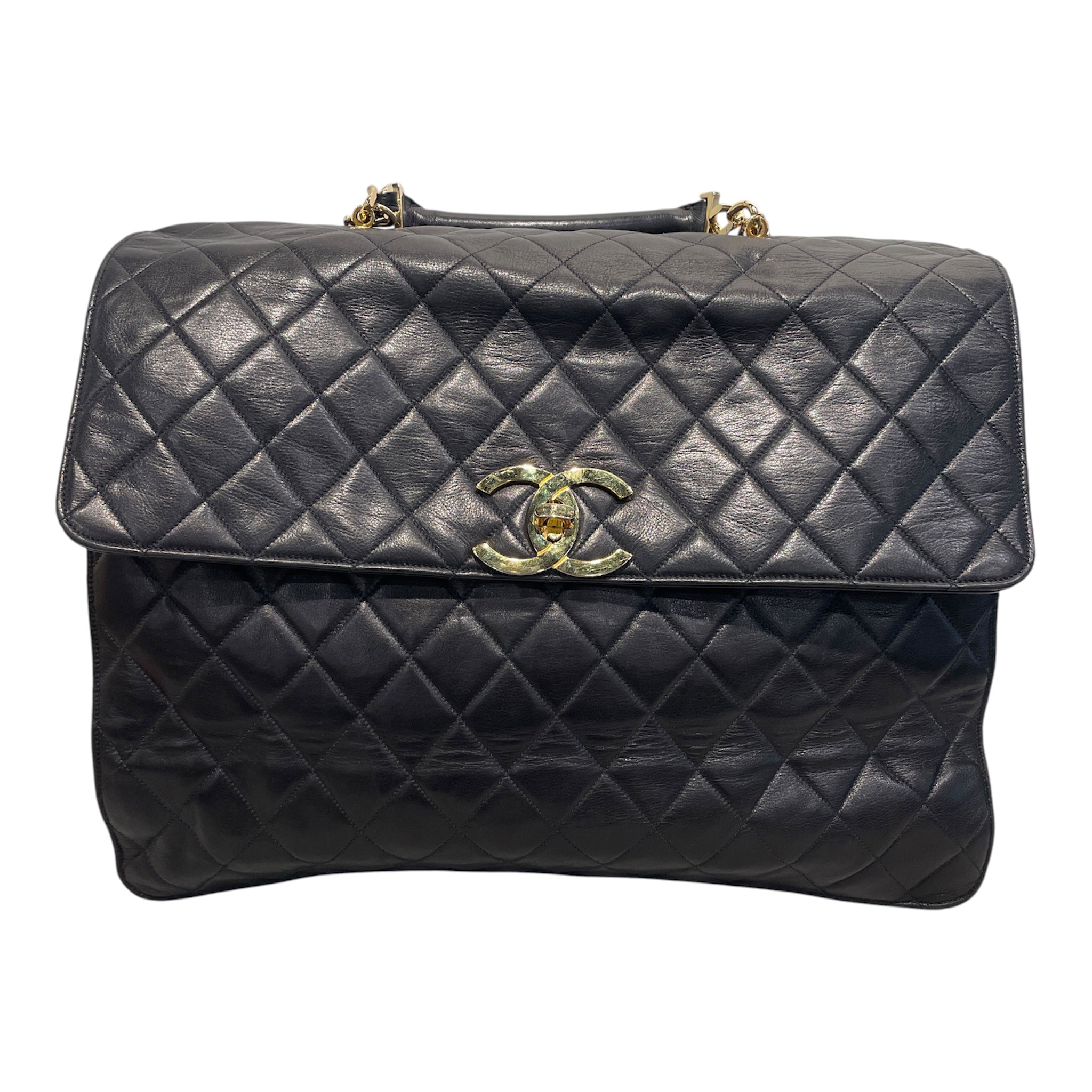 CHANEL/Briefcase/Lambskin/BLK/Quilted CC Briefca view 1