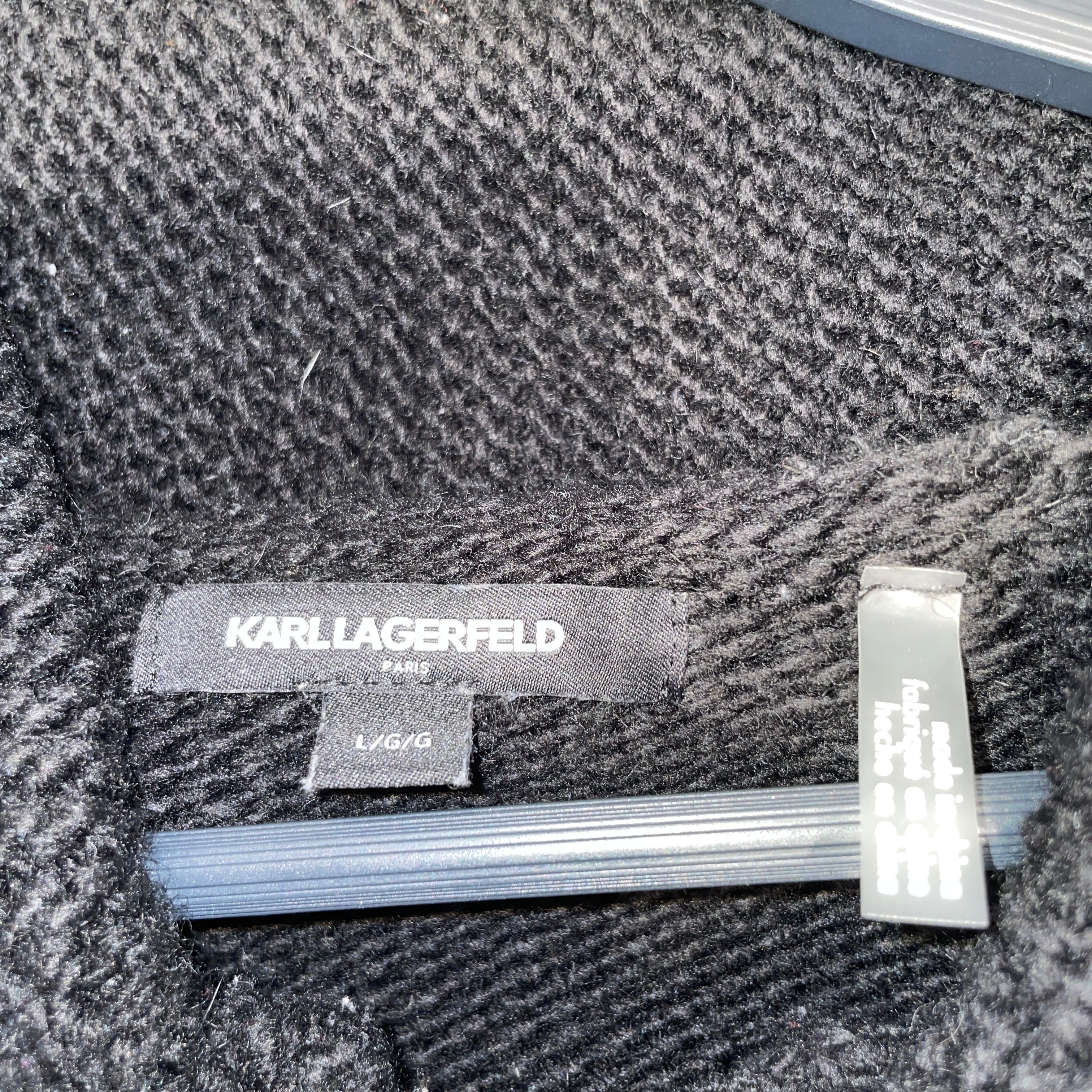 KARL LAGERFELD/Sweater/L/Wool/BLK/ view 3